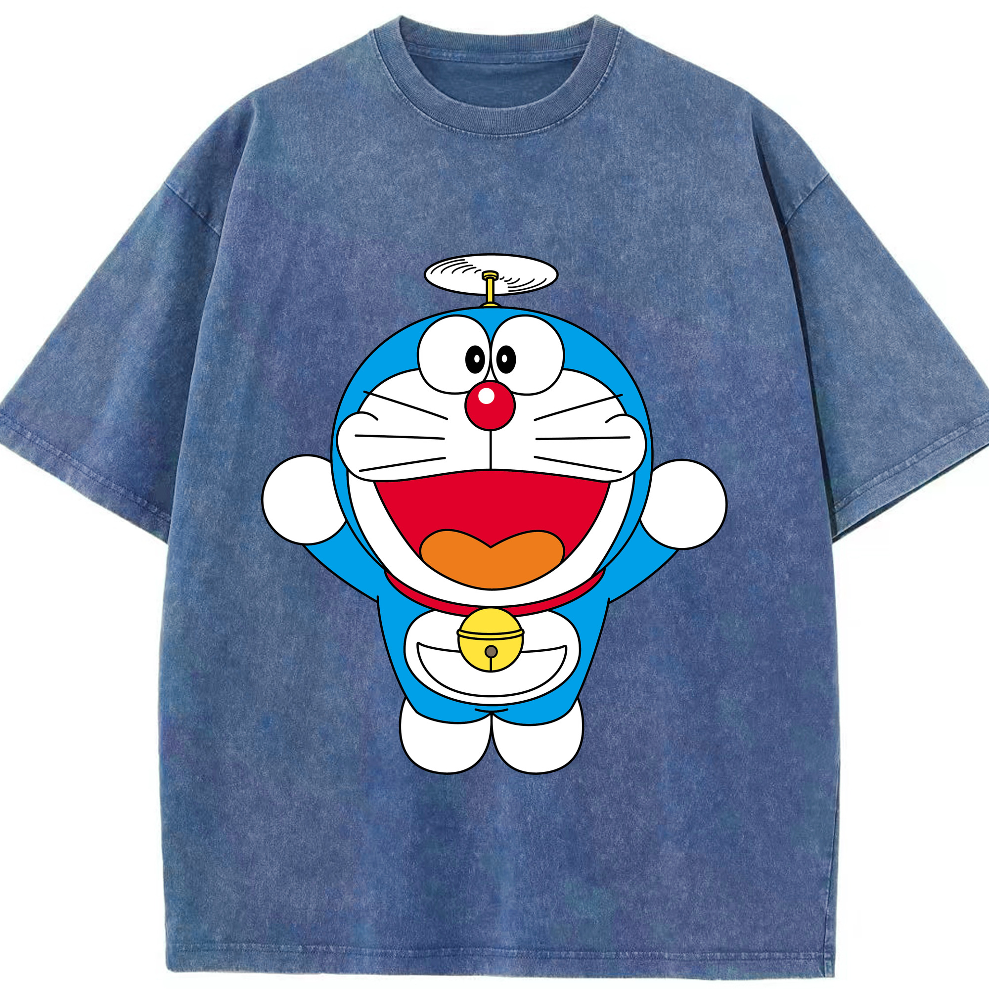 （画像用） ドラえもん Doraemon 綿100% ヴィンテージ風 半袖Tシャツ（フロントプリント）