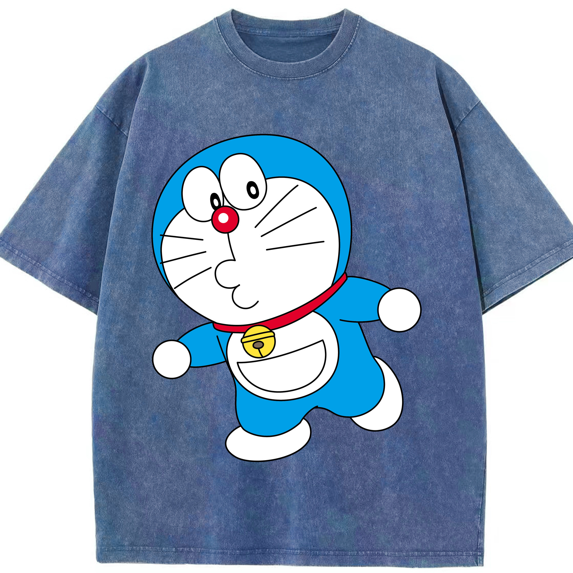 （画像用） ドラえもん Doraemon 綿100% ヴィンテージ風 半袖Tシャツ（フロントプリント）