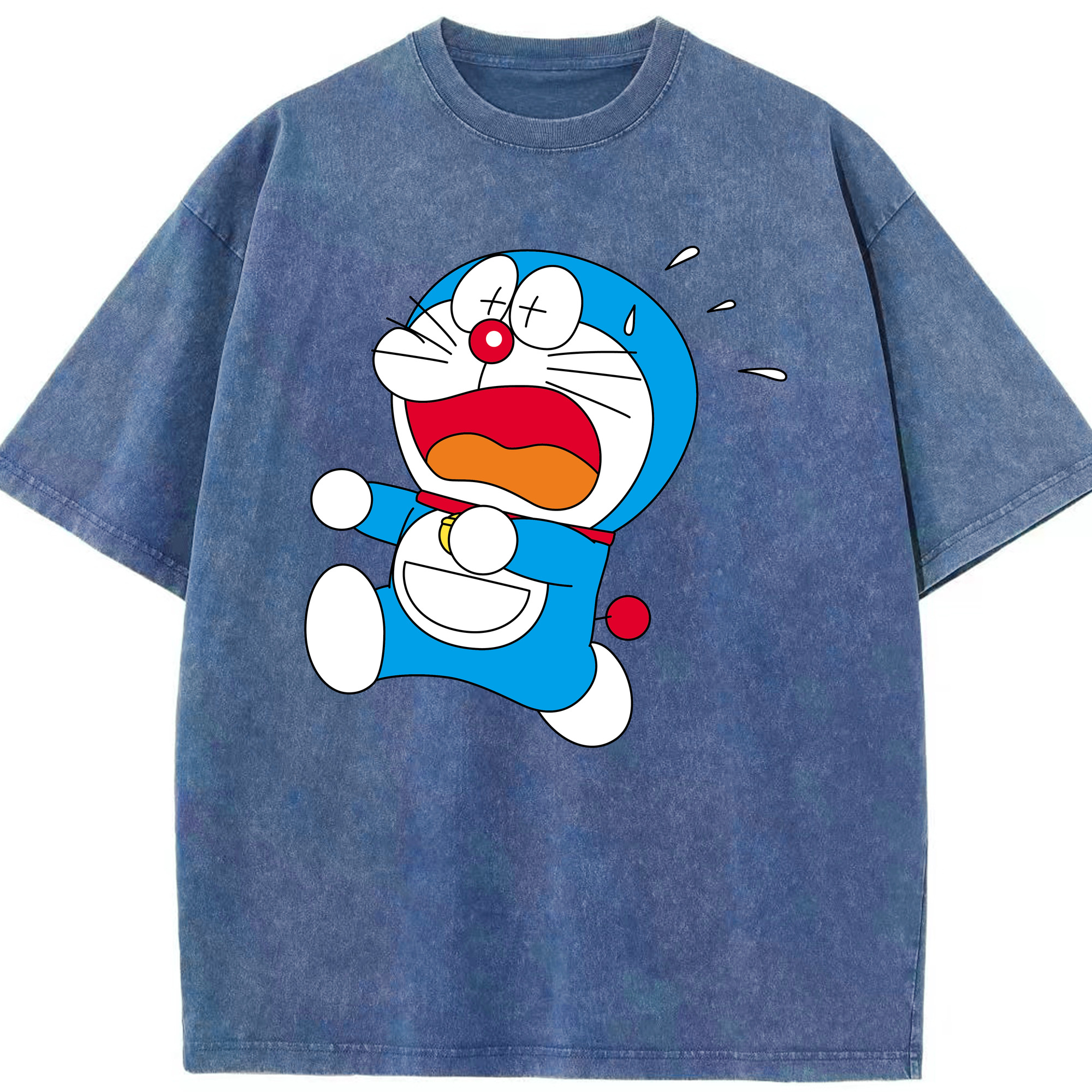 （画像用） ドラえもん Doraemon 綿100% ヴィンテージ風 半袖Tシャツ（フロントプリント）