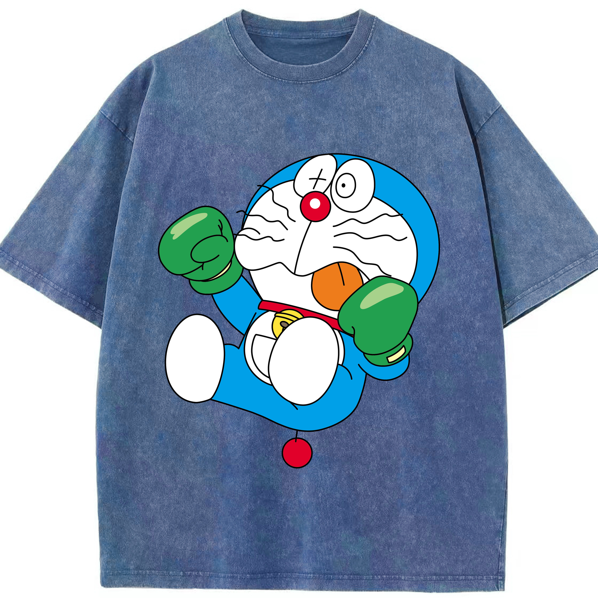 （画像用） ドラえもん Doraemon 綿100% ヴィンテージ風 半袖Tシャツ（フロントプリント）