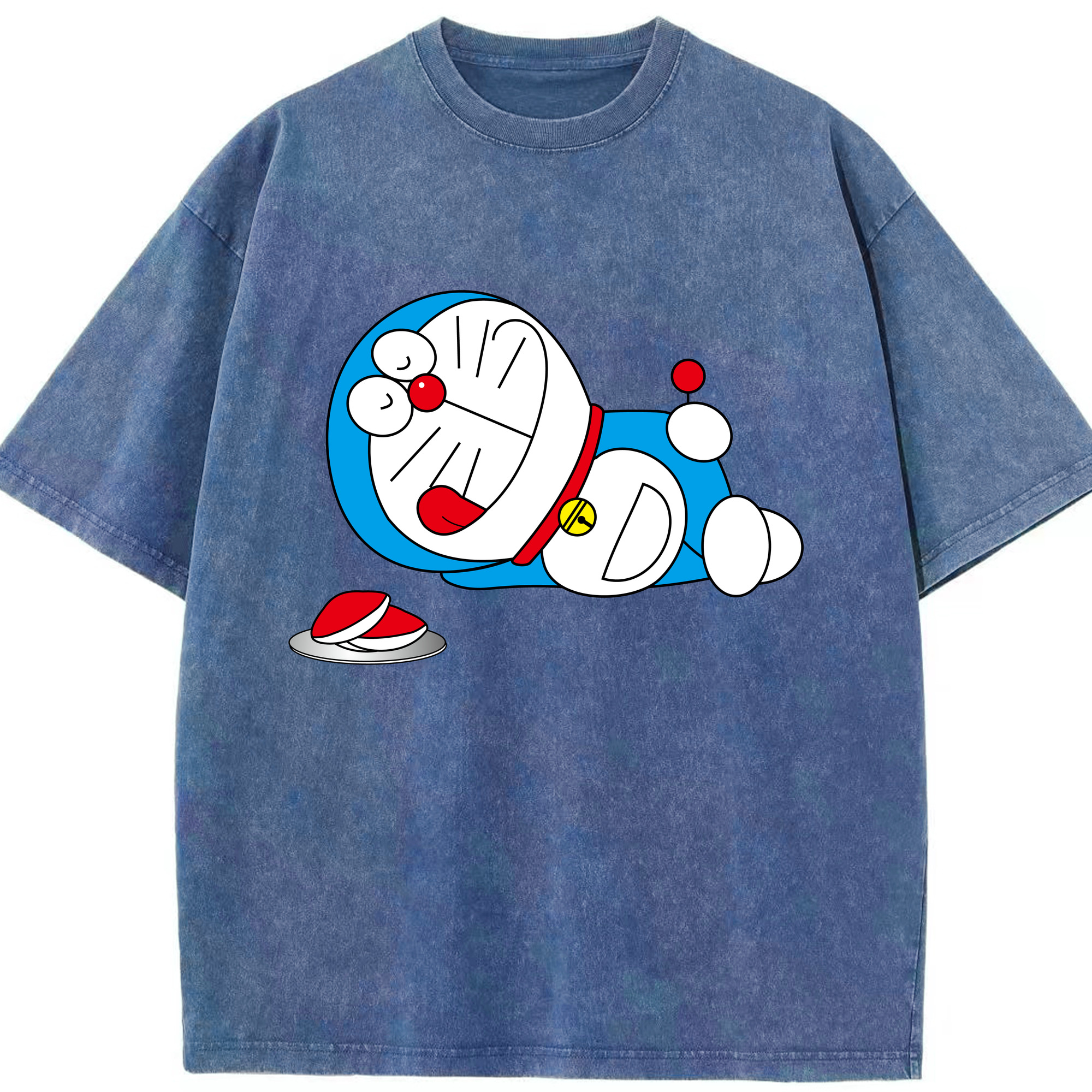 （画像用） ドラえもん Doraemon 綿100% ヴィンテージ風 半袖Tシャツ（フロントプリント）