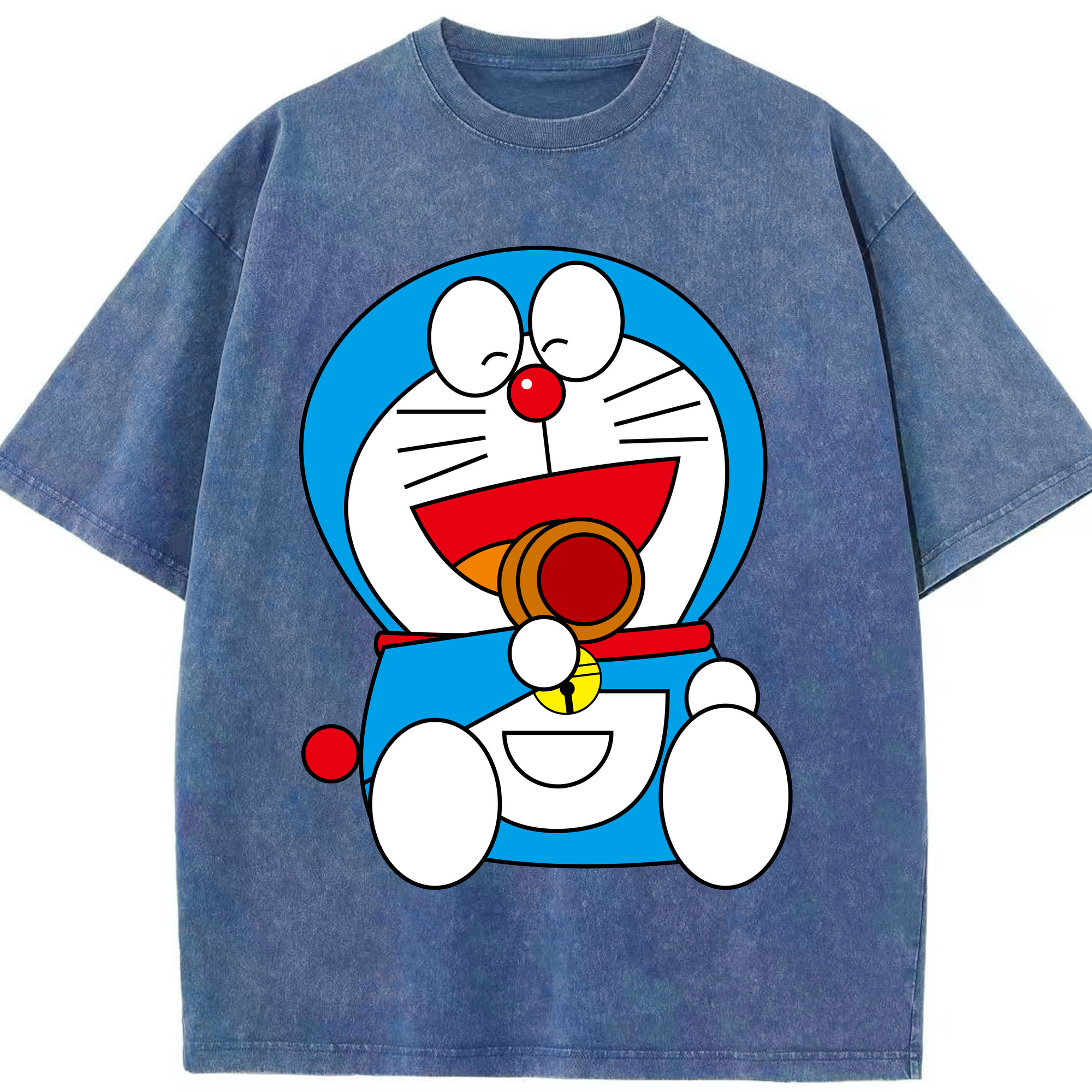 （画像用） ドラえもん Doraemon 綿100% ヴィンテージ風 半袖Tシャツ（フロントプリント）
