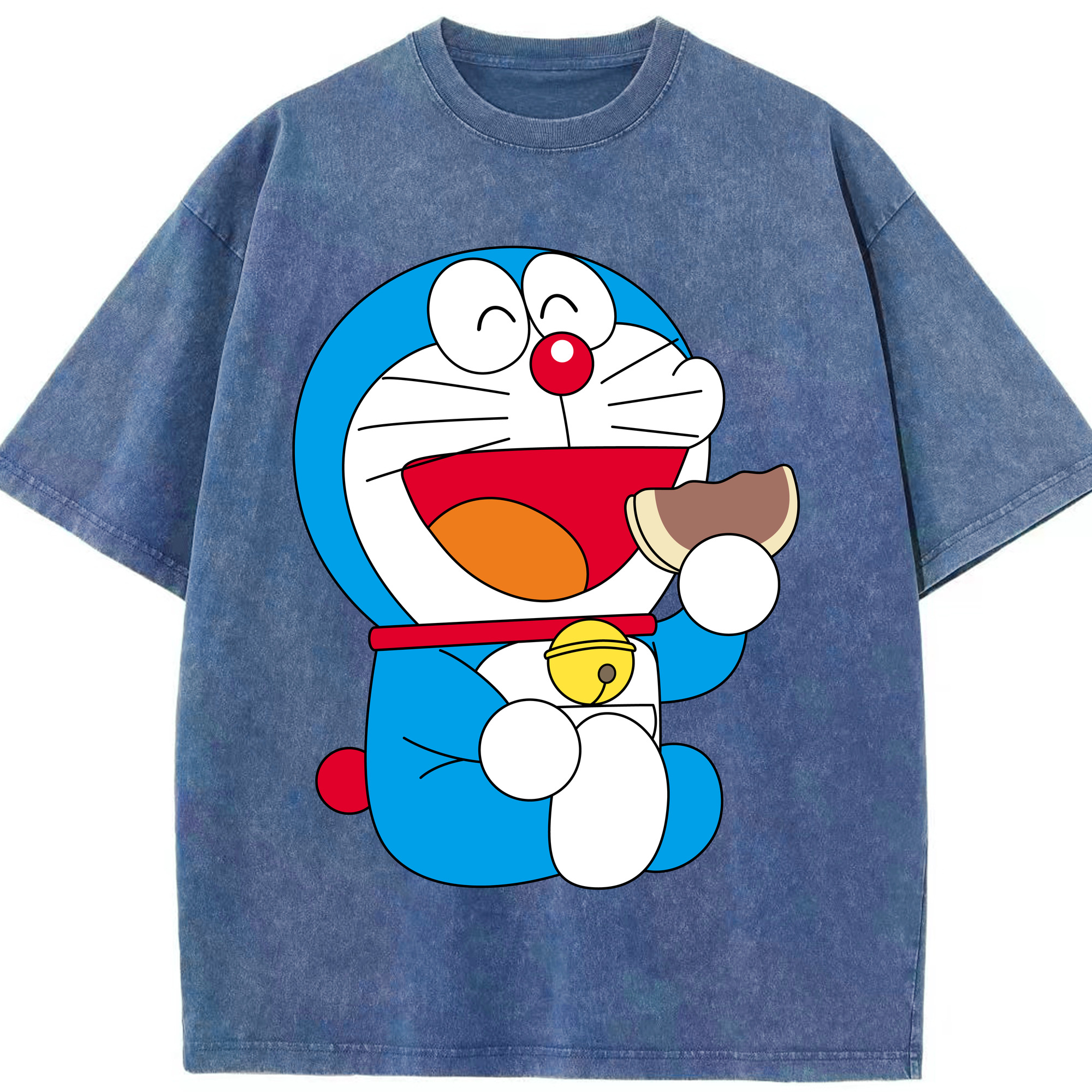 （画像用） ドラえもん Doraemon 綿100% ヴィンテージ風 半袖Tシャツ（フロントプリント）
