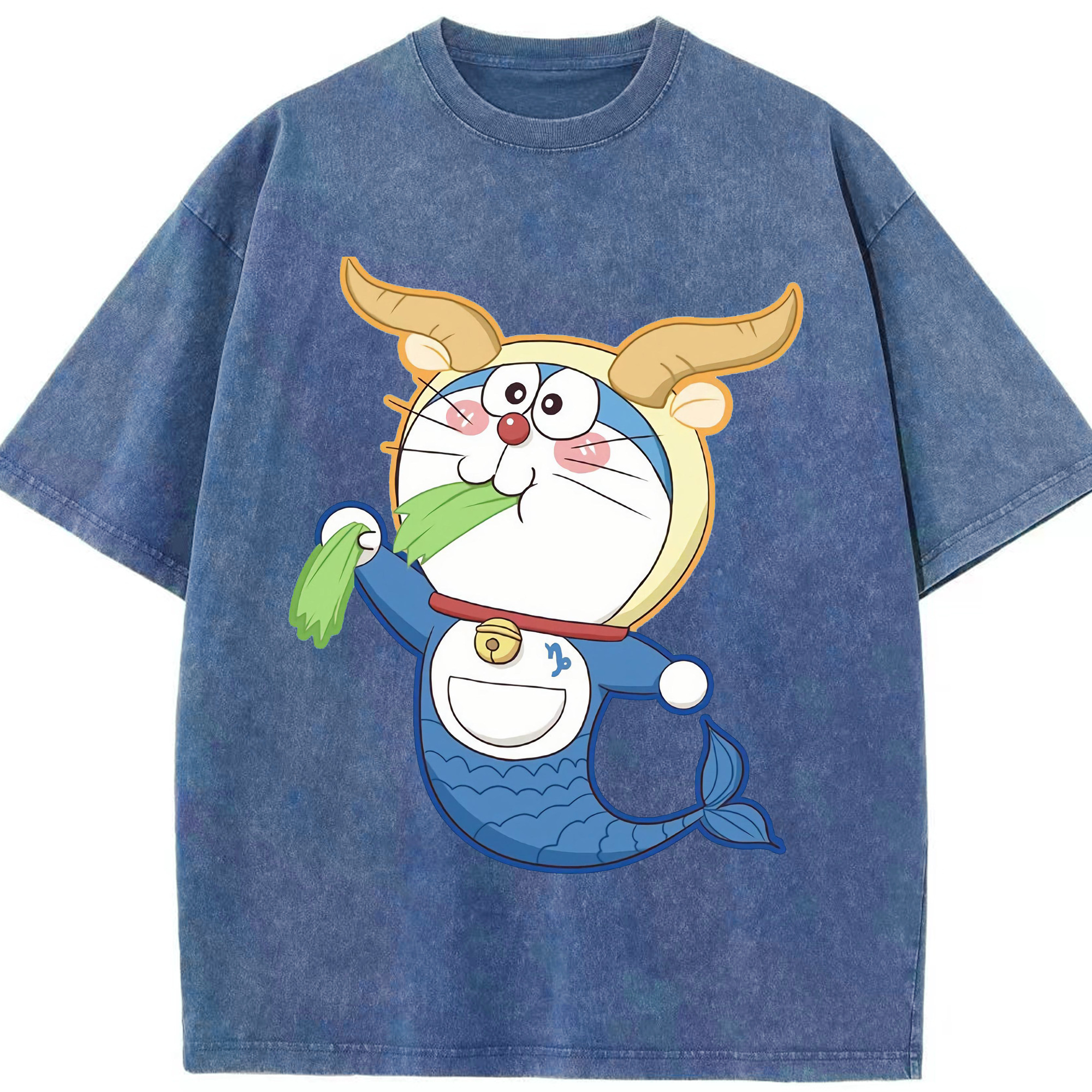 （画像用） ドラえもん Doraemon 綿100% ヴィンテージ風 半袖Tシャツ（フロントプリント）