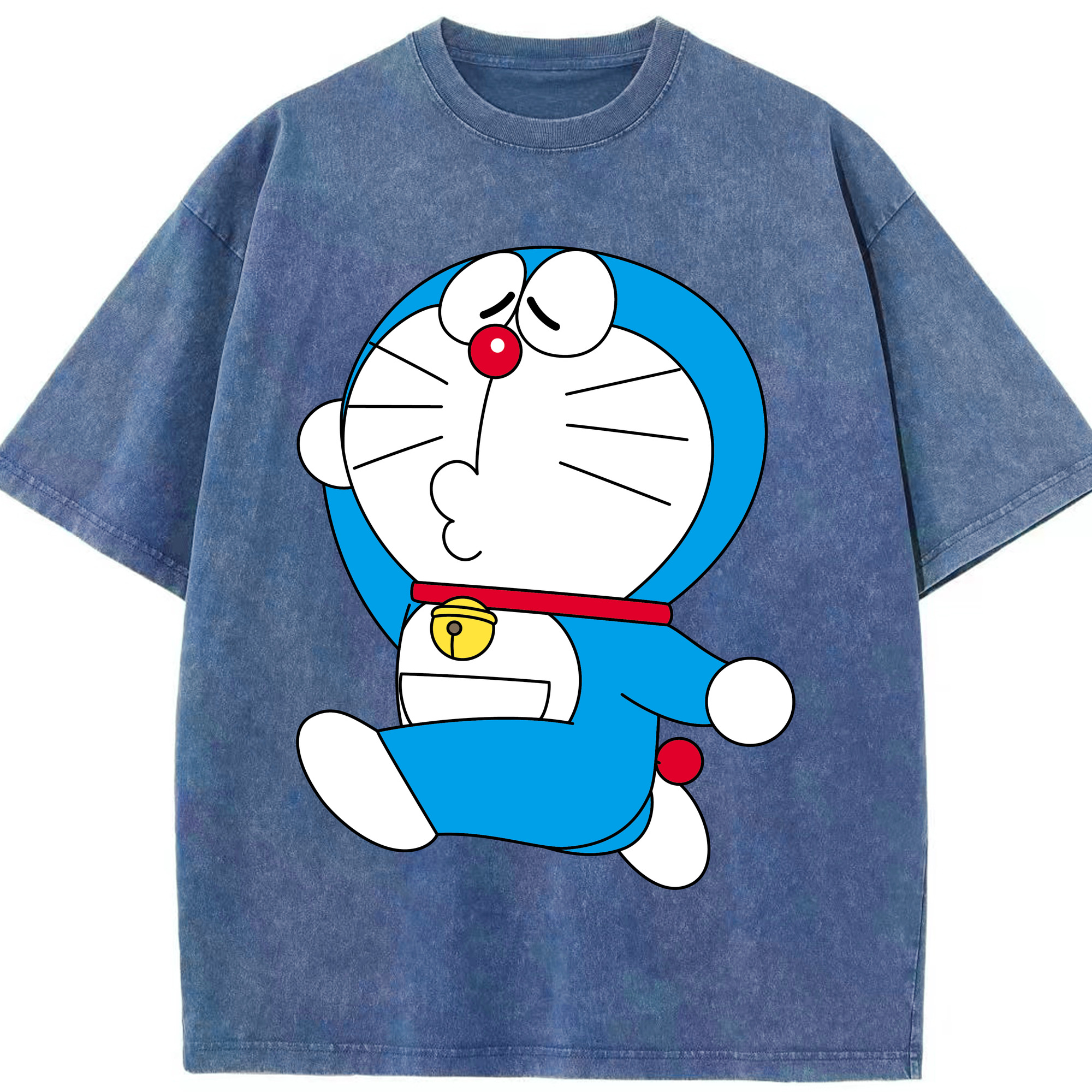 （画像用） ドラえもん Doraemon 綿100% ヴィンテージ風 半袖Tシャツ（フロントプリント）