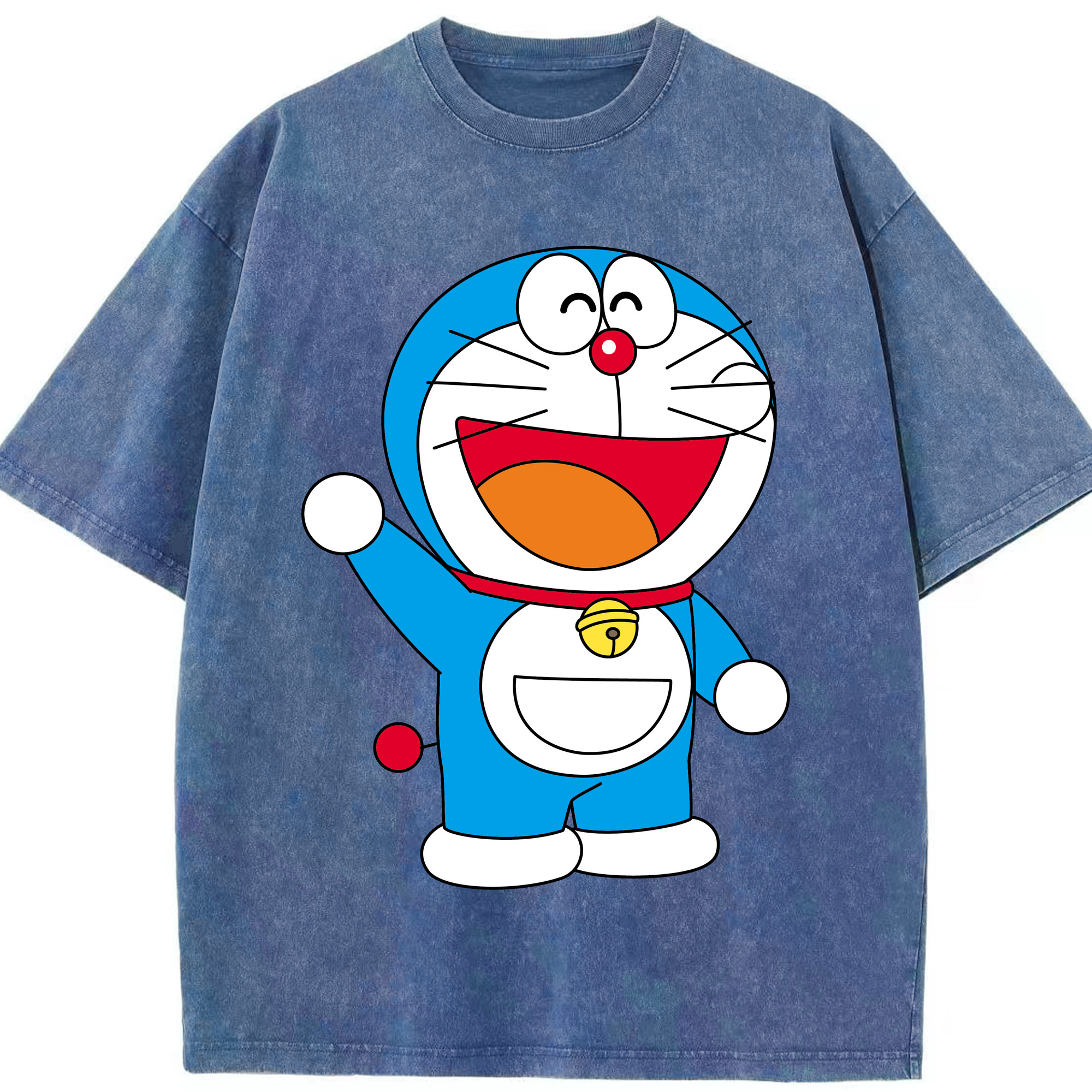 （画像用） ドラえもん Doraemon 綿100% ヴィンテージ風 半袖Tシャツ（フロントプリント）