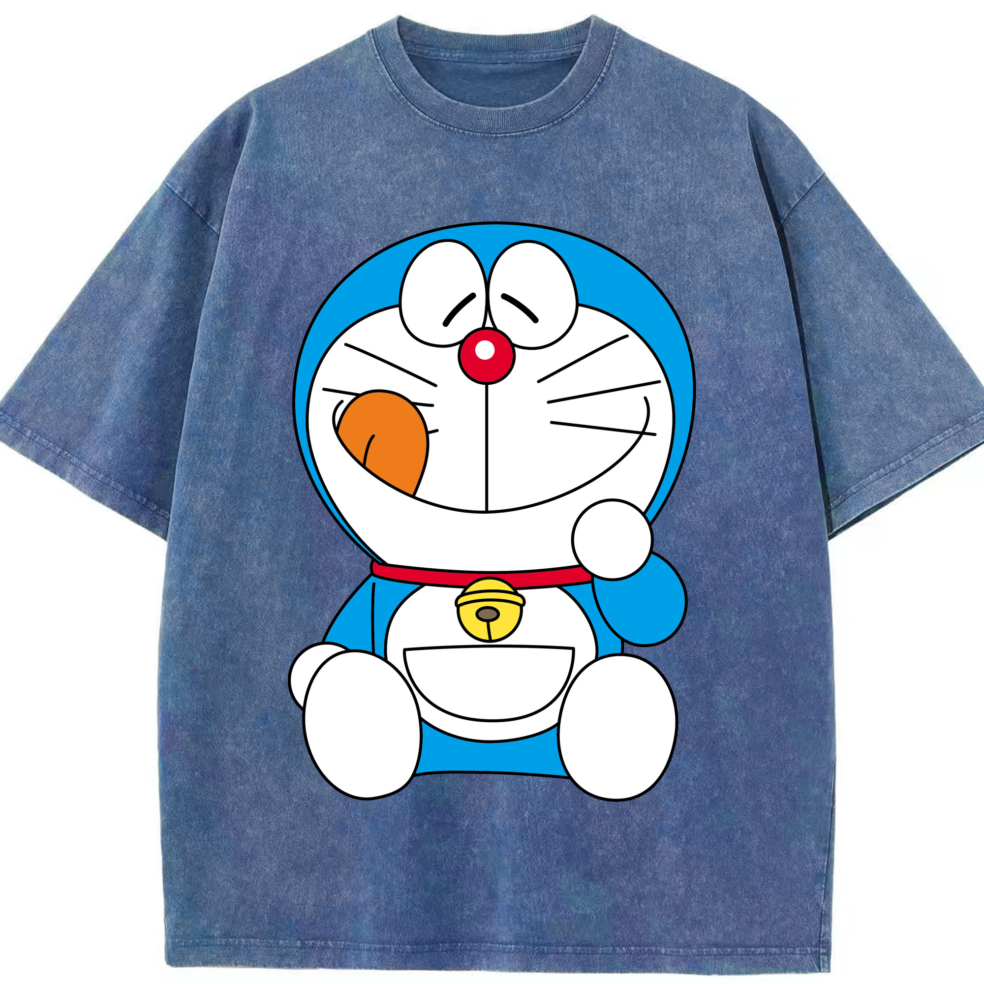 （画像用） ドラえもん Doraemon 綿100% ヴィンテージ風 半袖Tシャツ（フロントプリント）