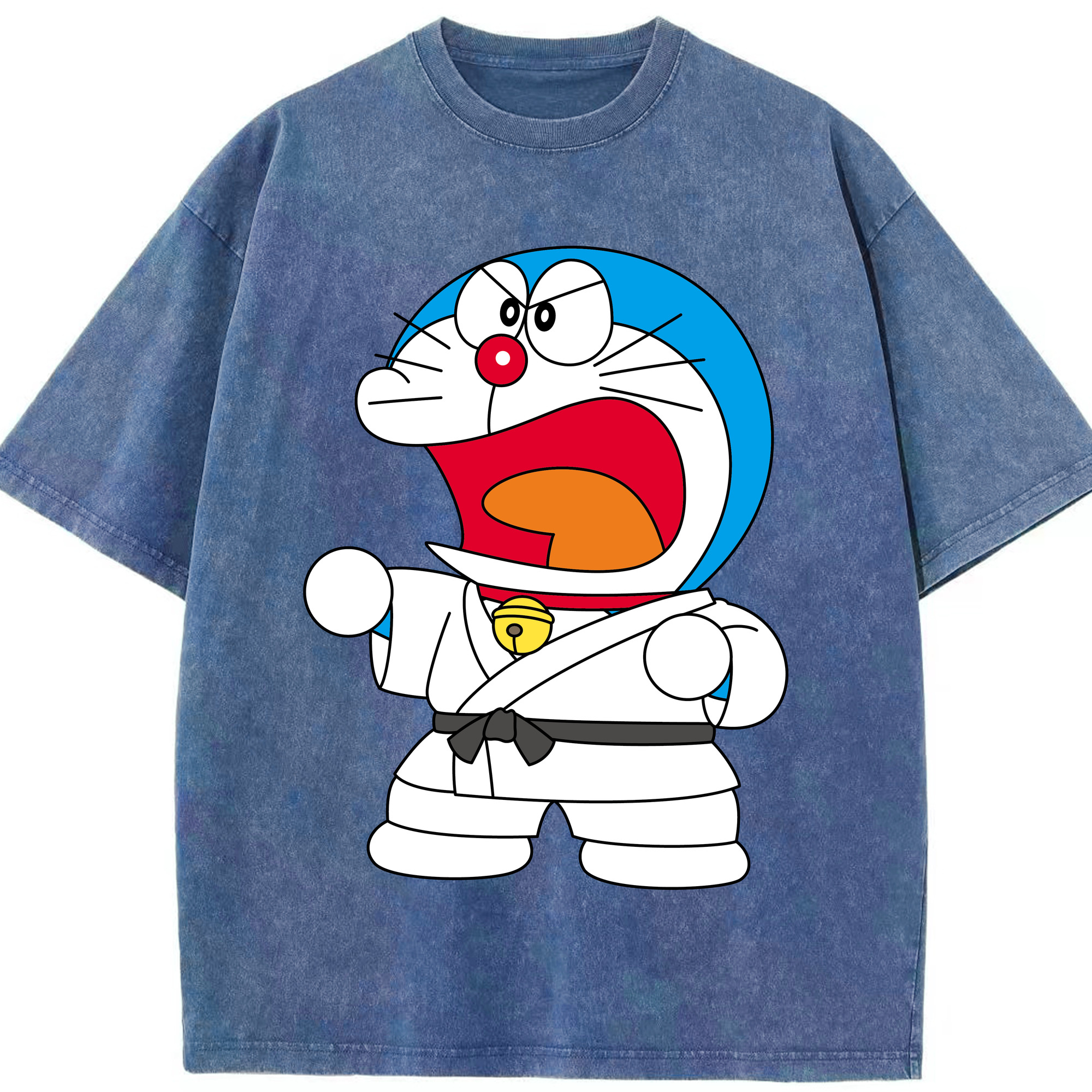 （画像用） ドラえもん Doraemon 綿100% ヴィンテージ風 半袖Tシャツ（フロントプリント）