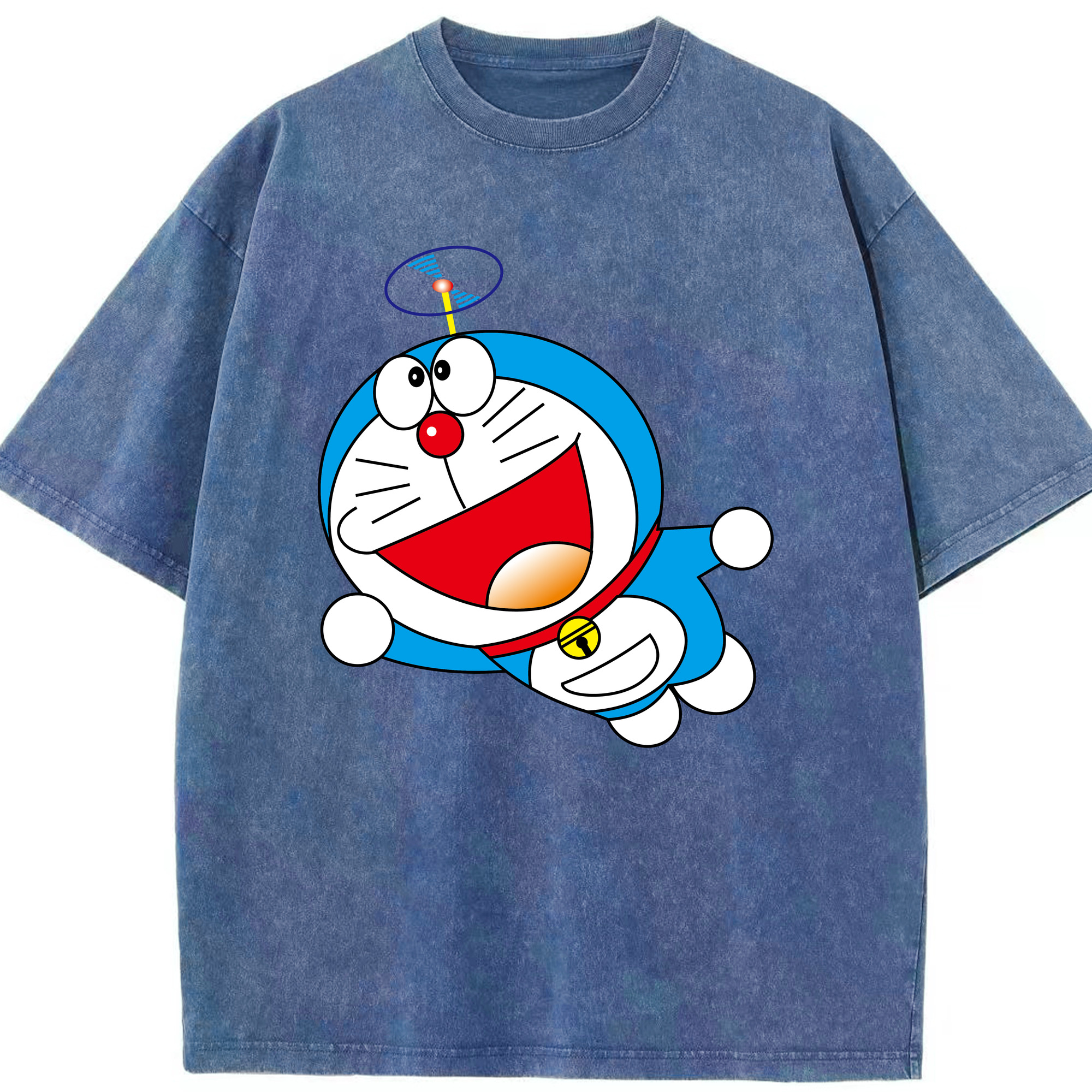 （画像用） ドラえもん Doraemon 綿100% ヴィンテージ風 半袖Tシャツ（フロントプリント）