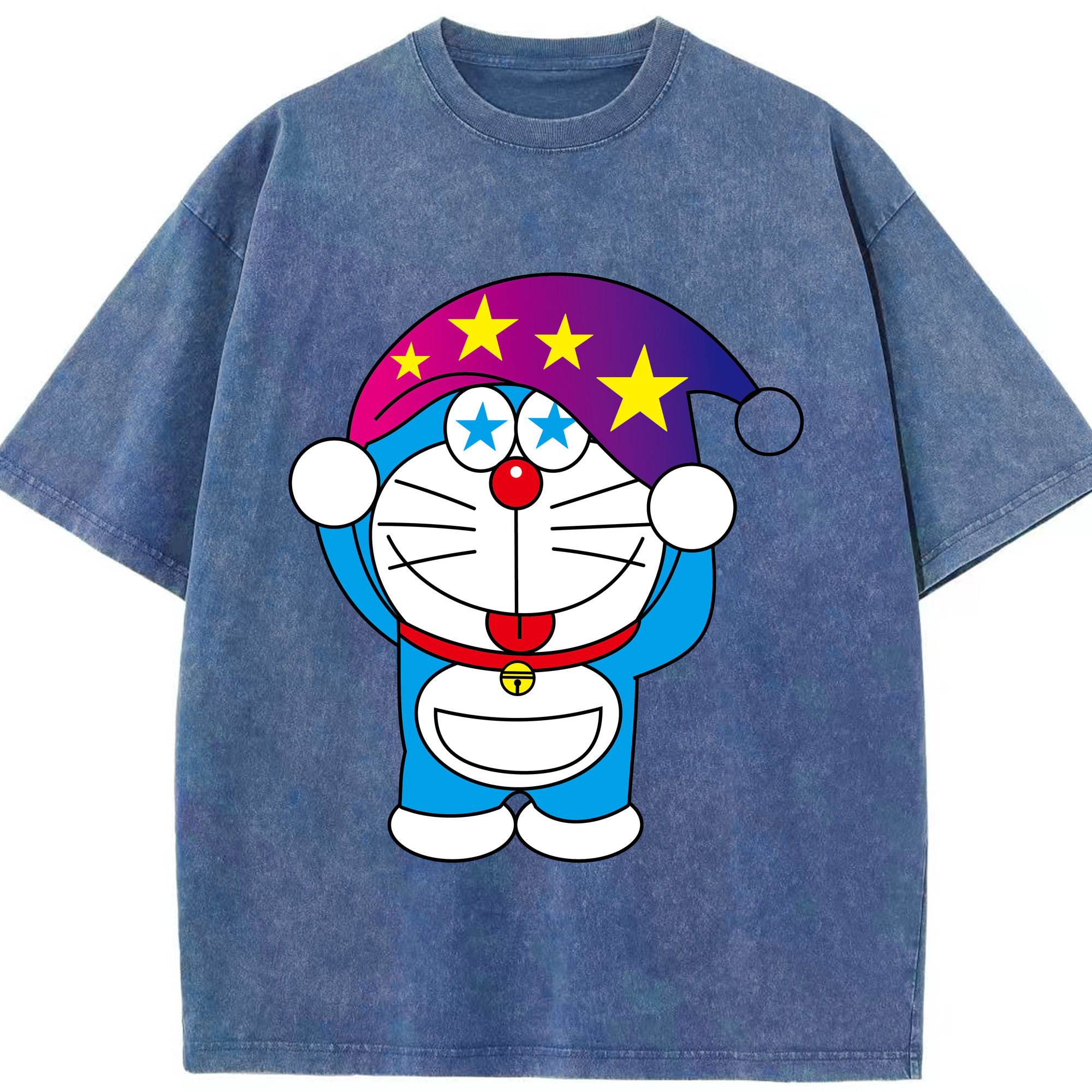 （画像用） ドラえもん Doraemon 綿100% ヴィンテージ風 半袖Tシャツ（フロントプリント）