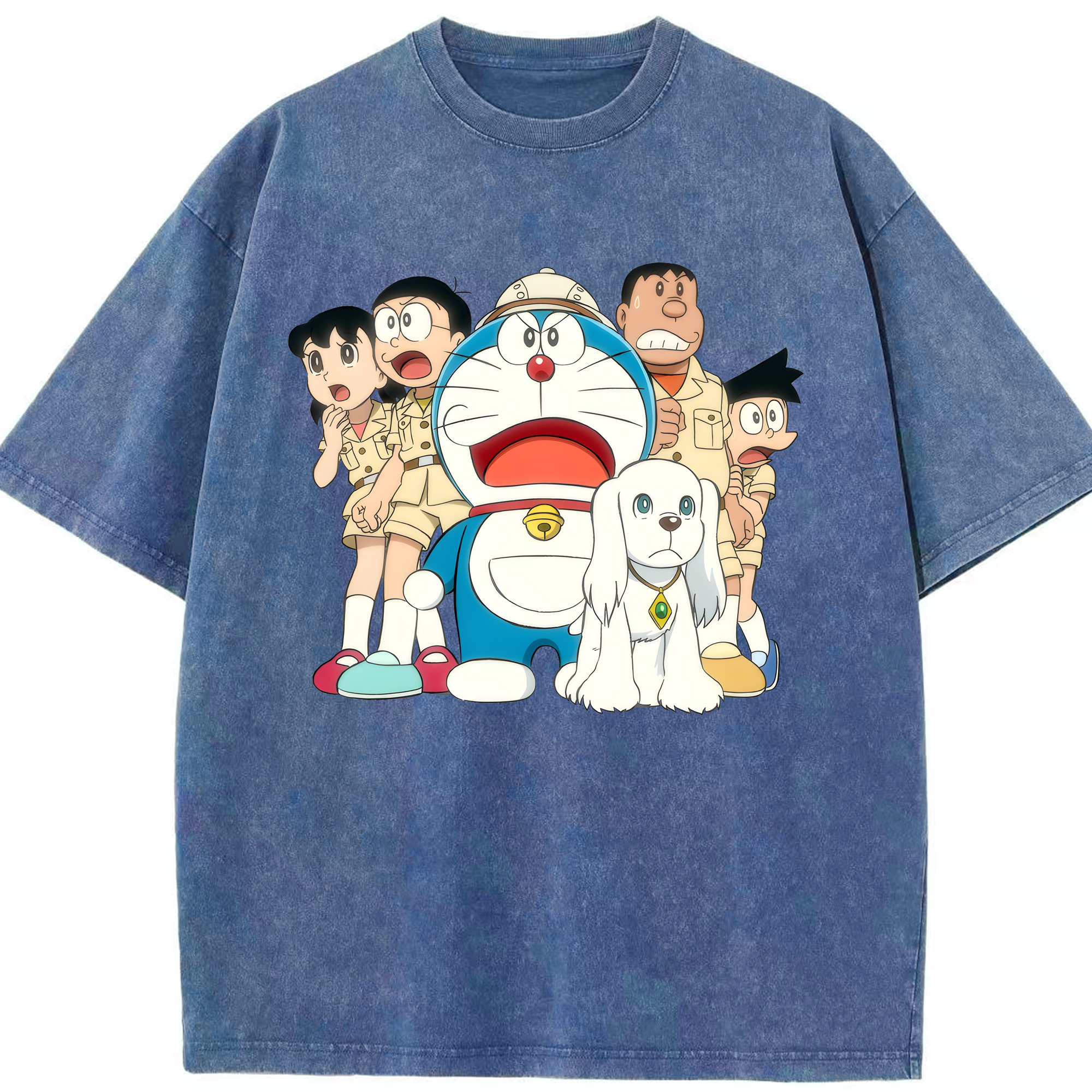 （画像用） ドラえもん Doraemon 綿100% ヴィンテージ風 半袖Tシャツ（フロントプリント）