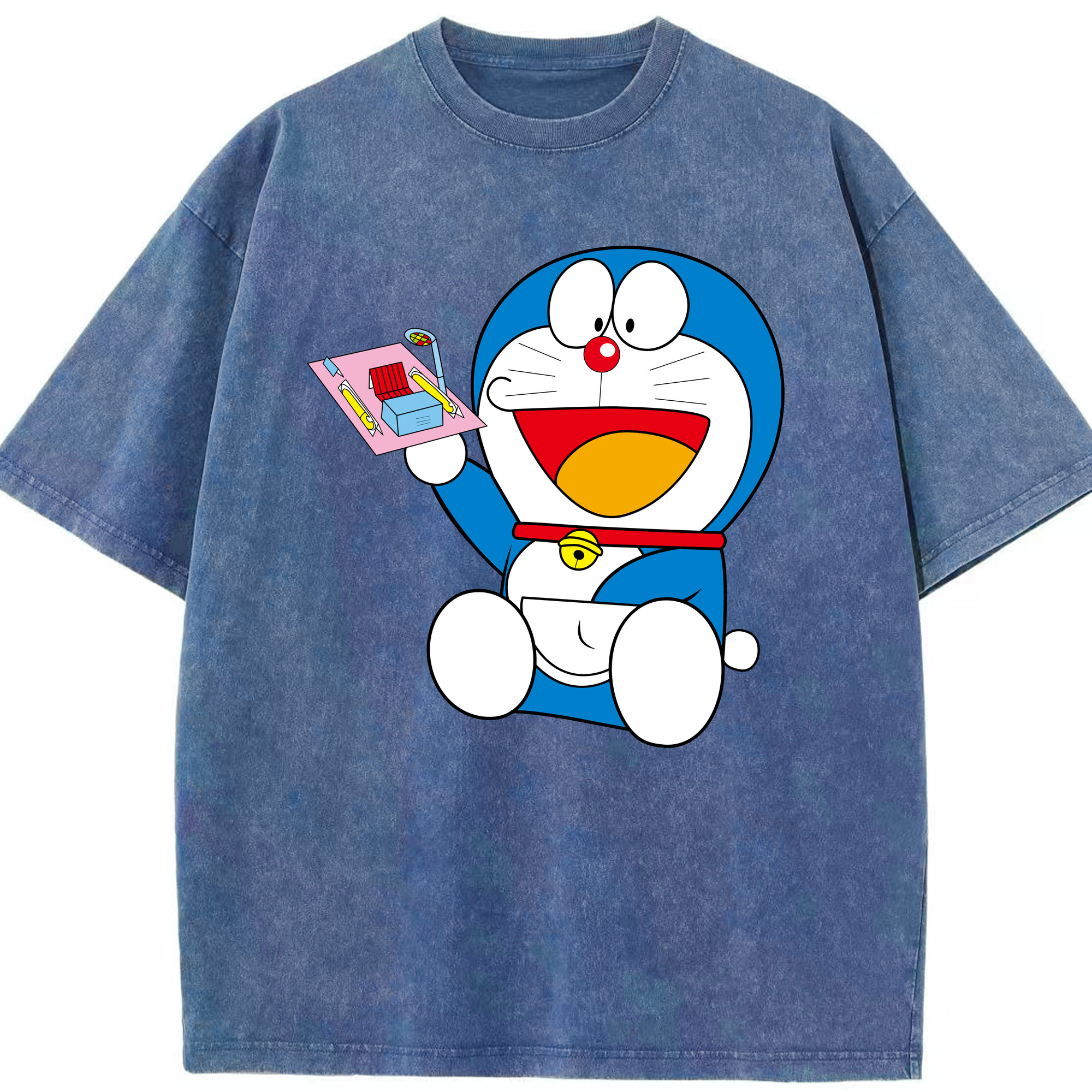 （画像用） ドラえもん Doraemon 綿100% ヴィンテージ風 半袖Tシャツ（フロントプリント）