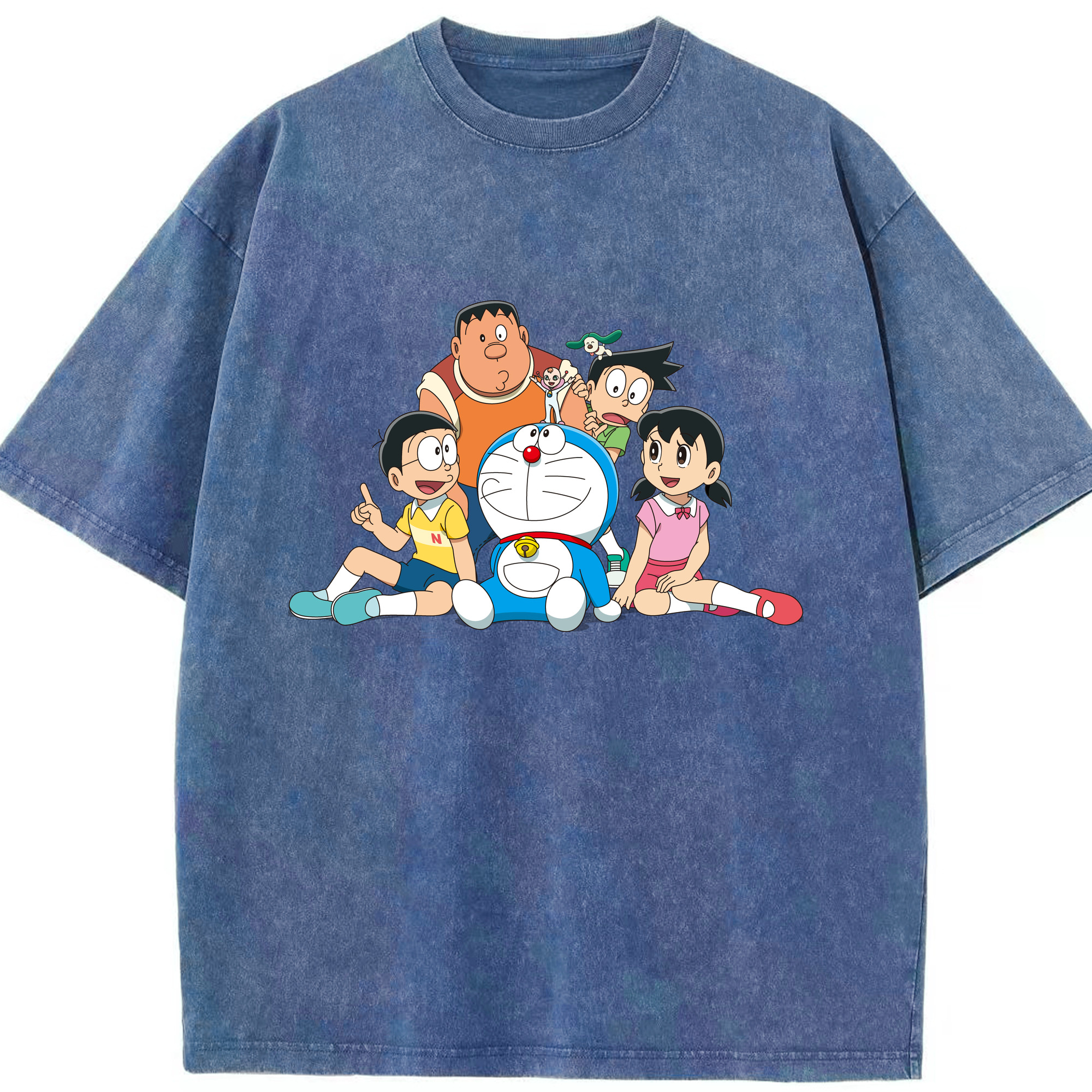 （画像用） ドラえもん Doraemon 綿100% ヴィンテージ風 半袖Tシャツ（フロントプリント）