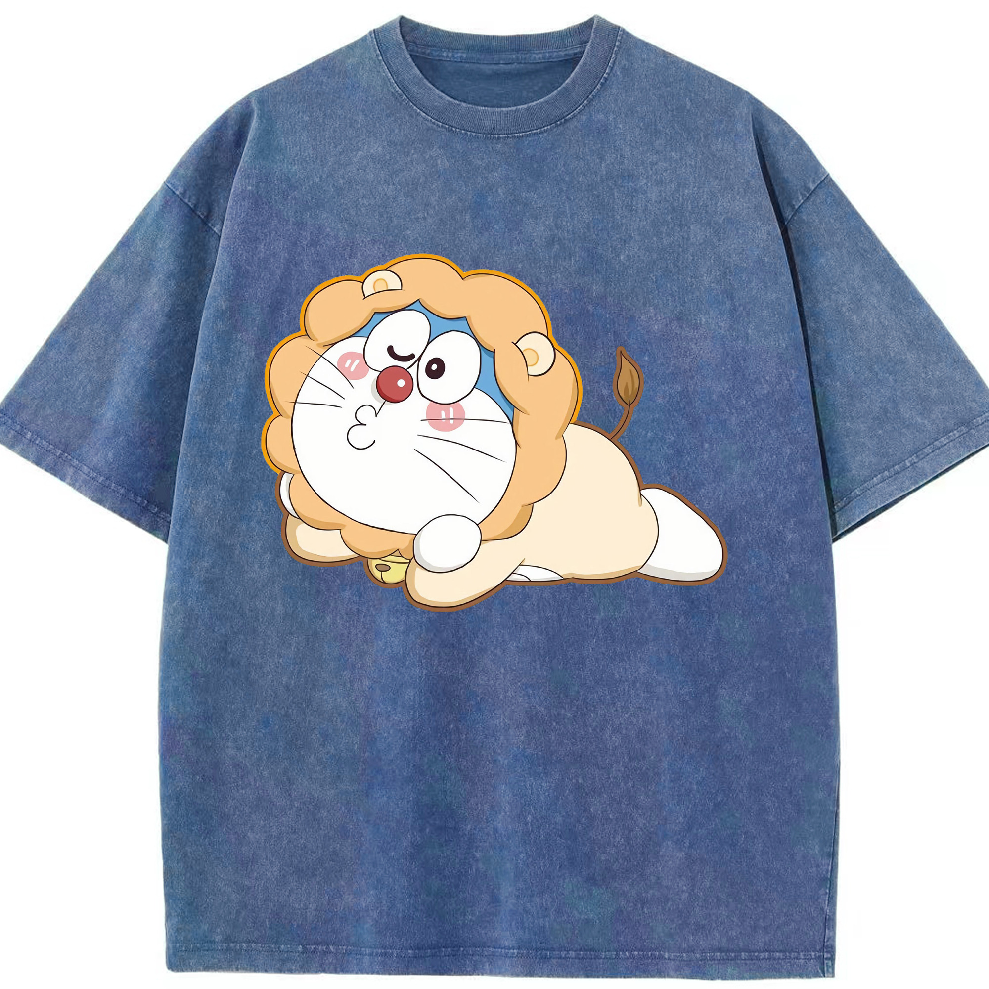 （画像用） ドラえもん Doraemon 綿100% ヴィンテージ風 半袖Tシャツ（フロントプリント）