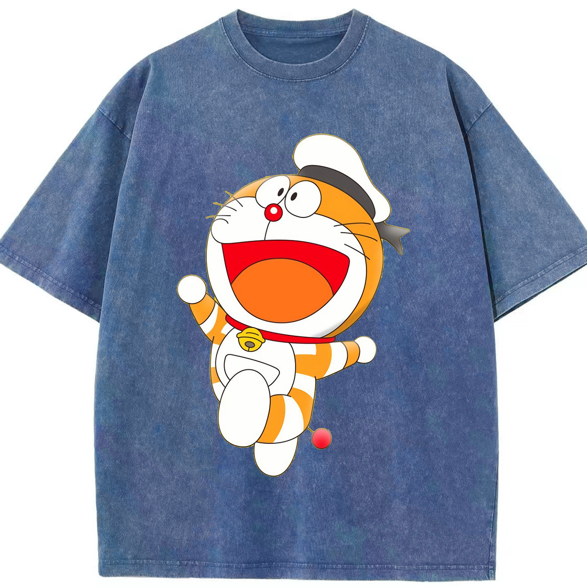 （画像用） ドラえもん Doraemon 綿100% ヴィンテージ風 半袖Tシャツ（フロントプリント）