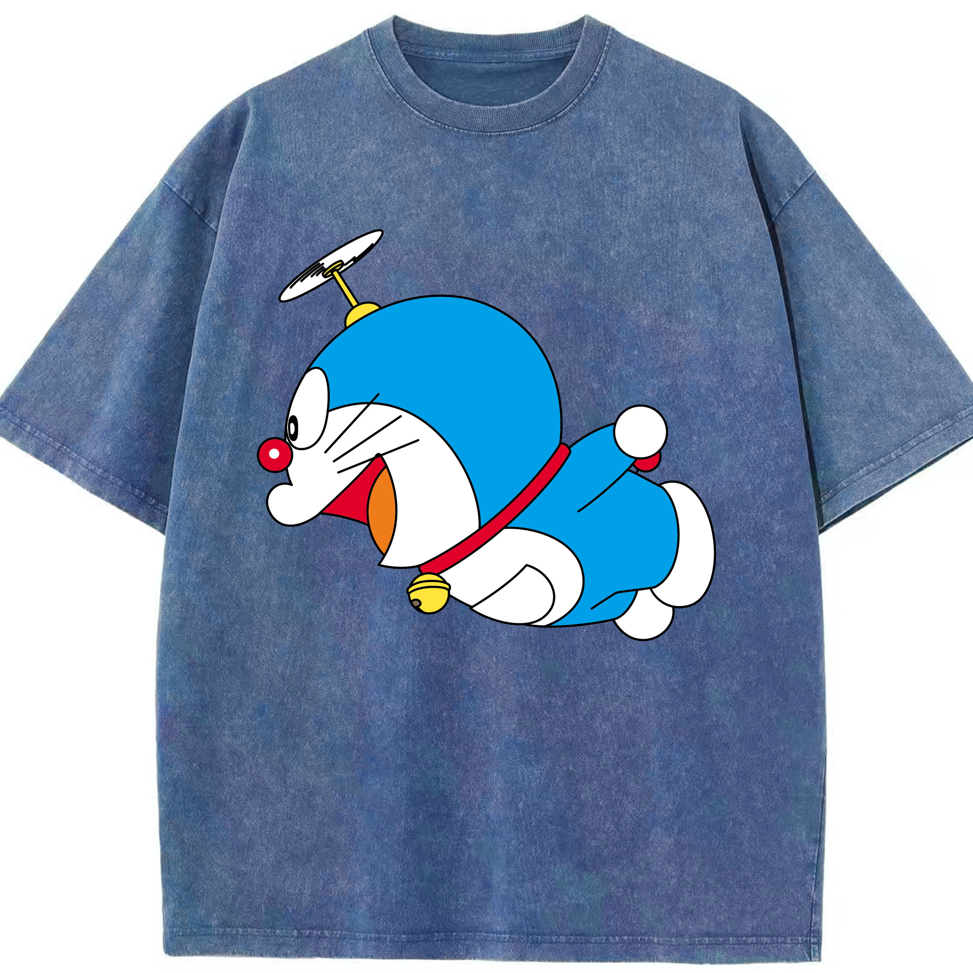 （画像用） ドラえもん Doraemon 綿100% ヴィンテージ風 半袖Tシャツ（フロントプリント）