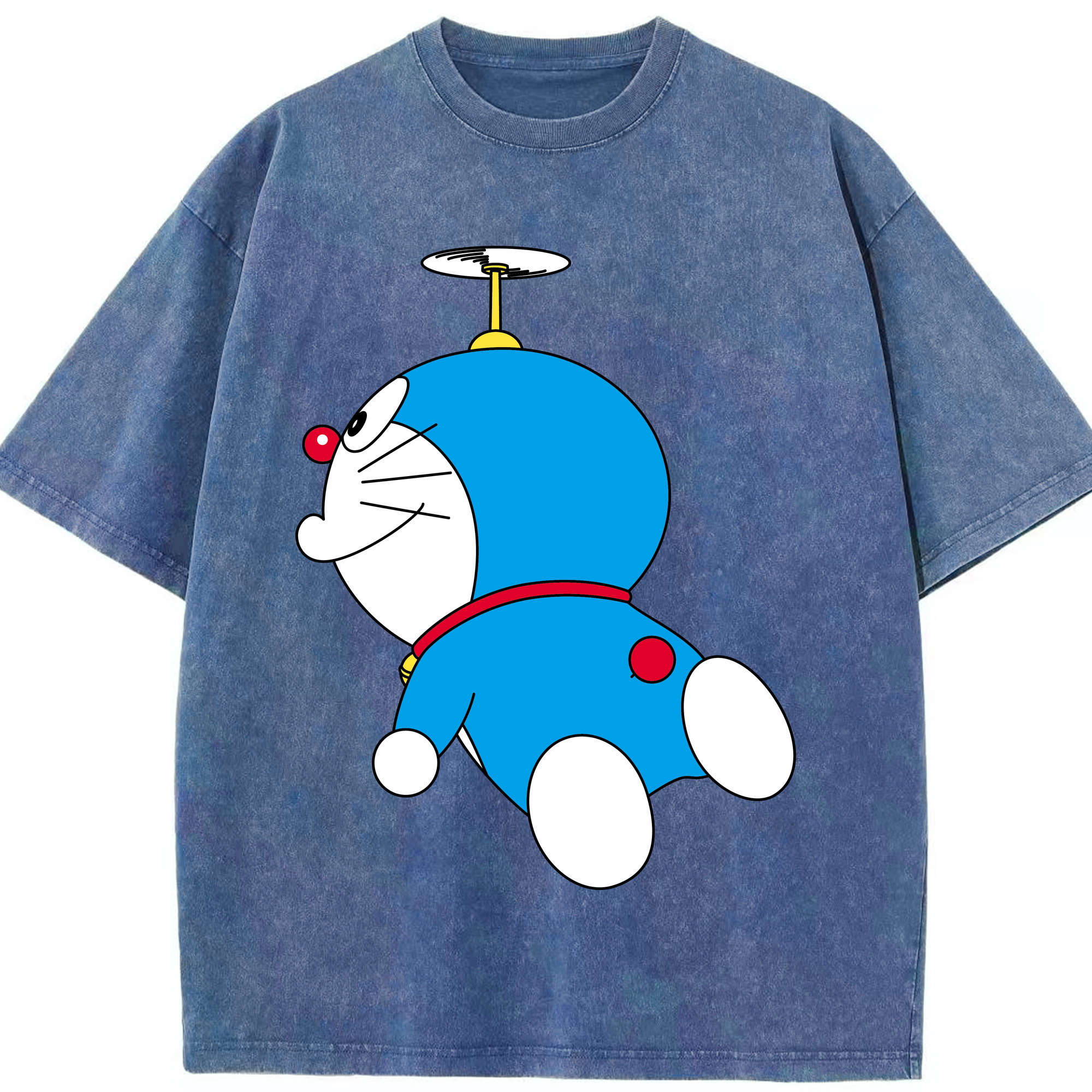 （画像用） ドラえもん Doraemon 綿100% ヴィンテージ風 半袖Tシャツ（フロントプリント）