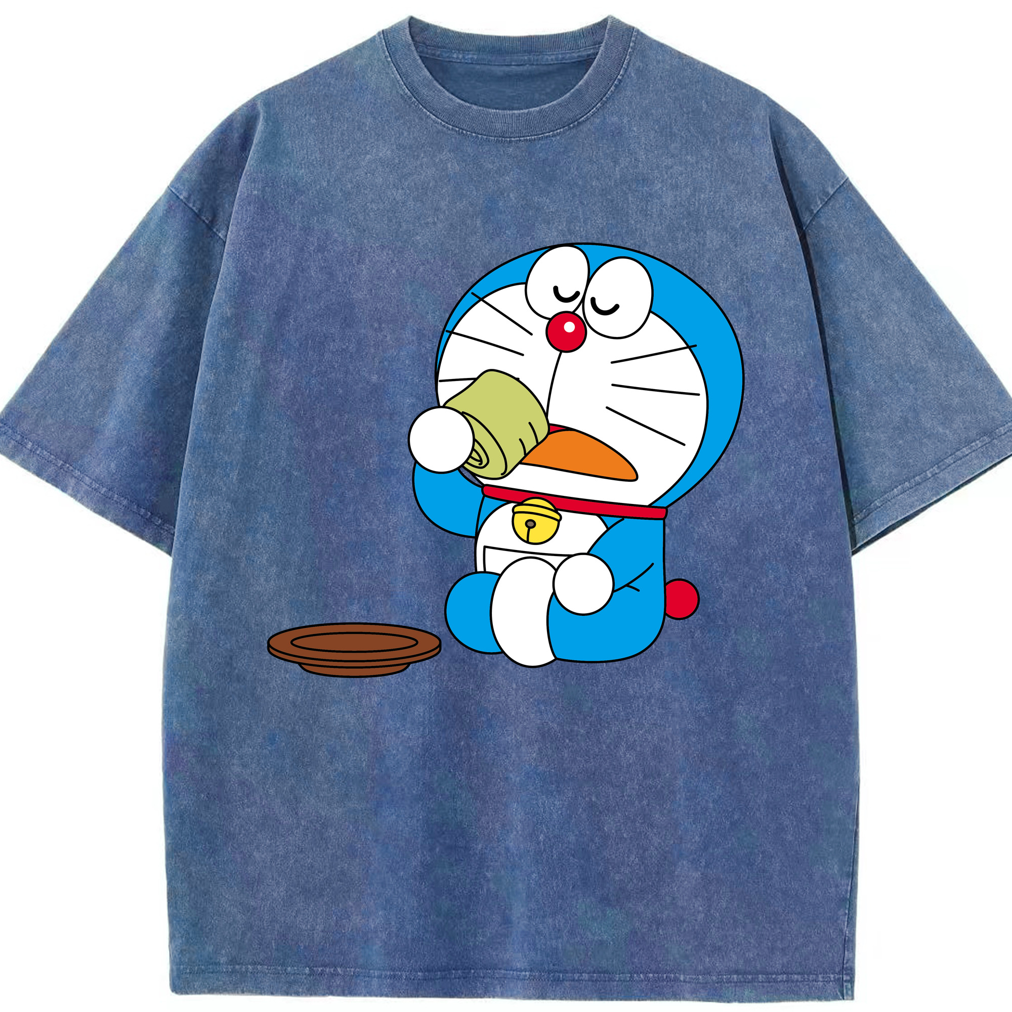 （画像用） ドラえもん Doraemon 綿100% ヴィンテージ風 半袖Tシャツ（フロントプリント）