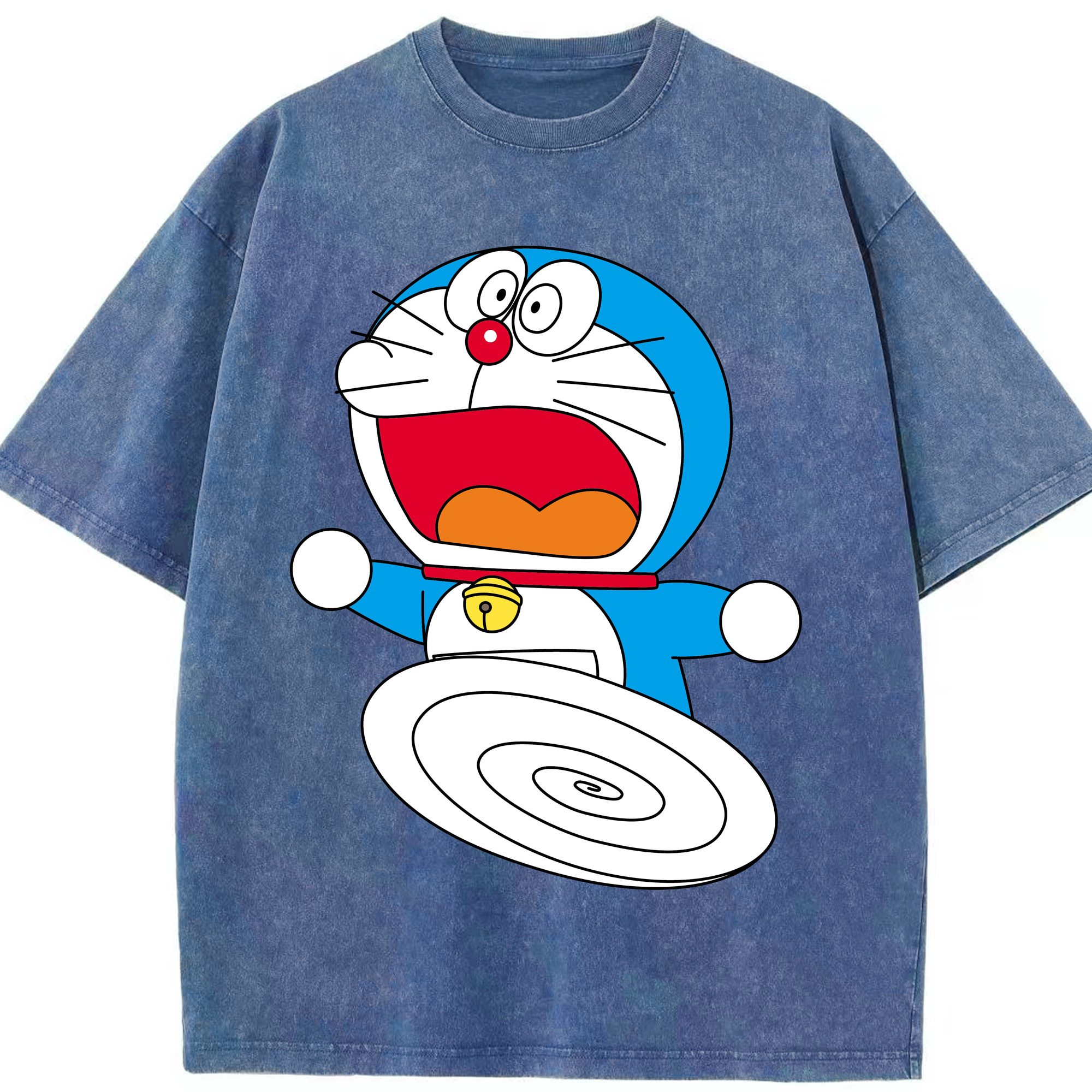 （画像用） ドラえもん Doraemon 綿100% ヴィンテージ風 半袖Tシャツ（フロントプリント）