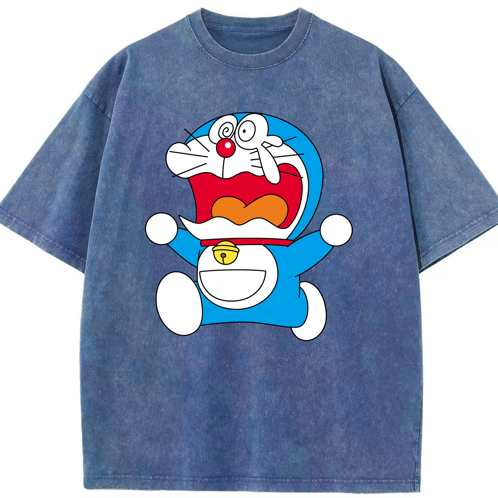 （画像用） ドラえもん Doraemon 綿100% ヴィンテージ風 半袖Tシャツ（フロントプリント）