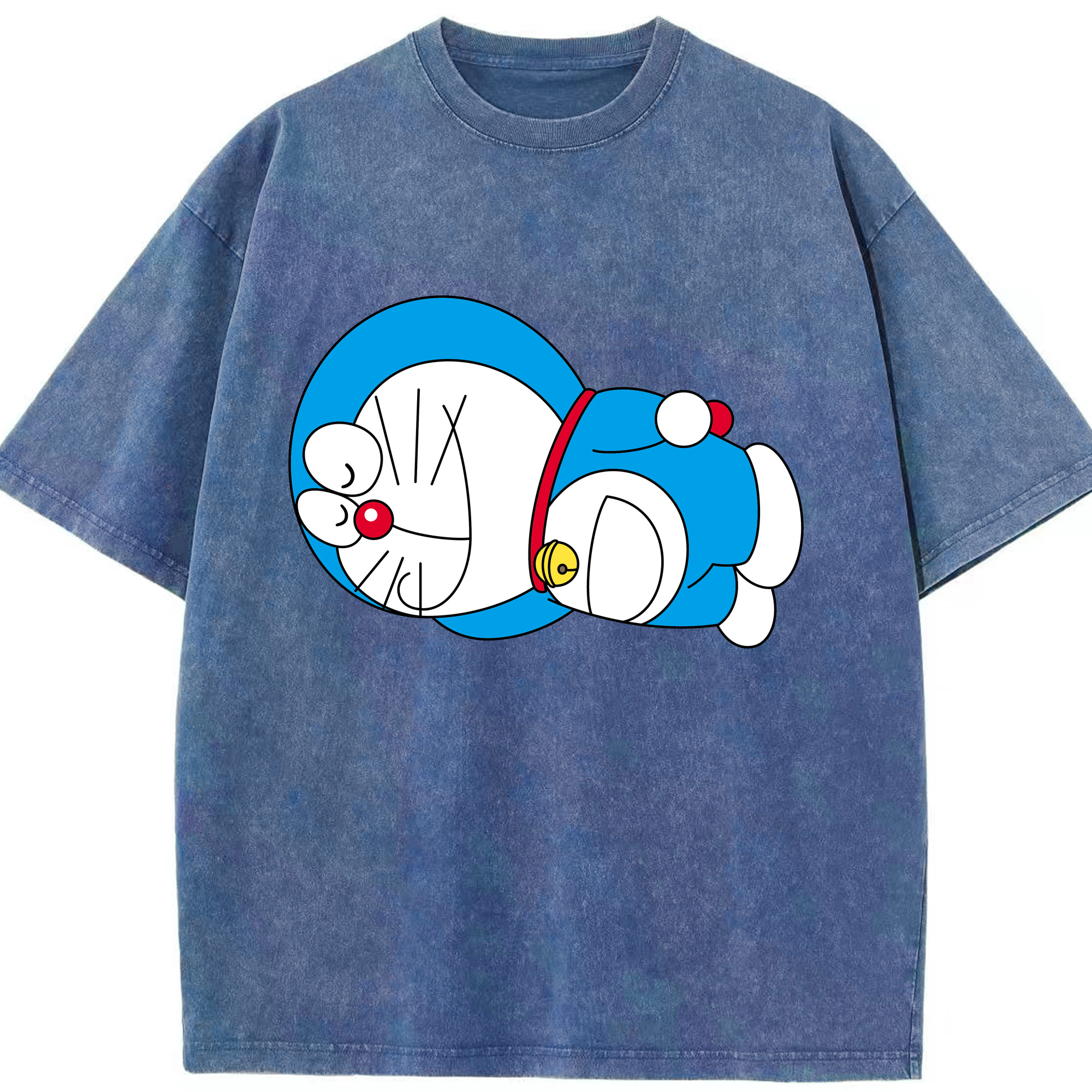 （画像用） ドラえもん Doraemon 綿100% ヴィンテージ風 半袖Tシャツ（フロントプリント）