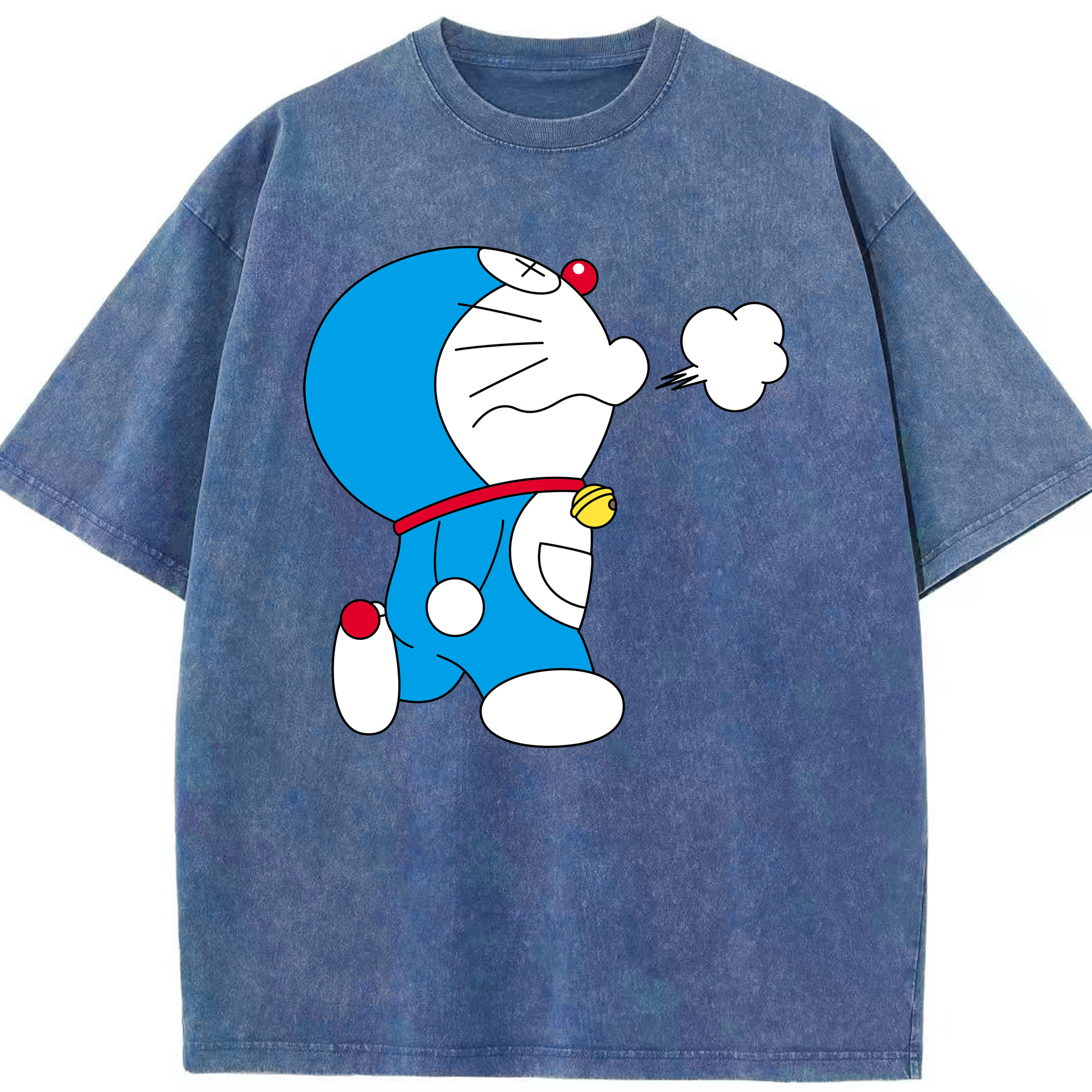 （画像用） ドラえもん Doraemon 綿100% ヴィンテージ風 半袖Tシャツ（フロントプリント）