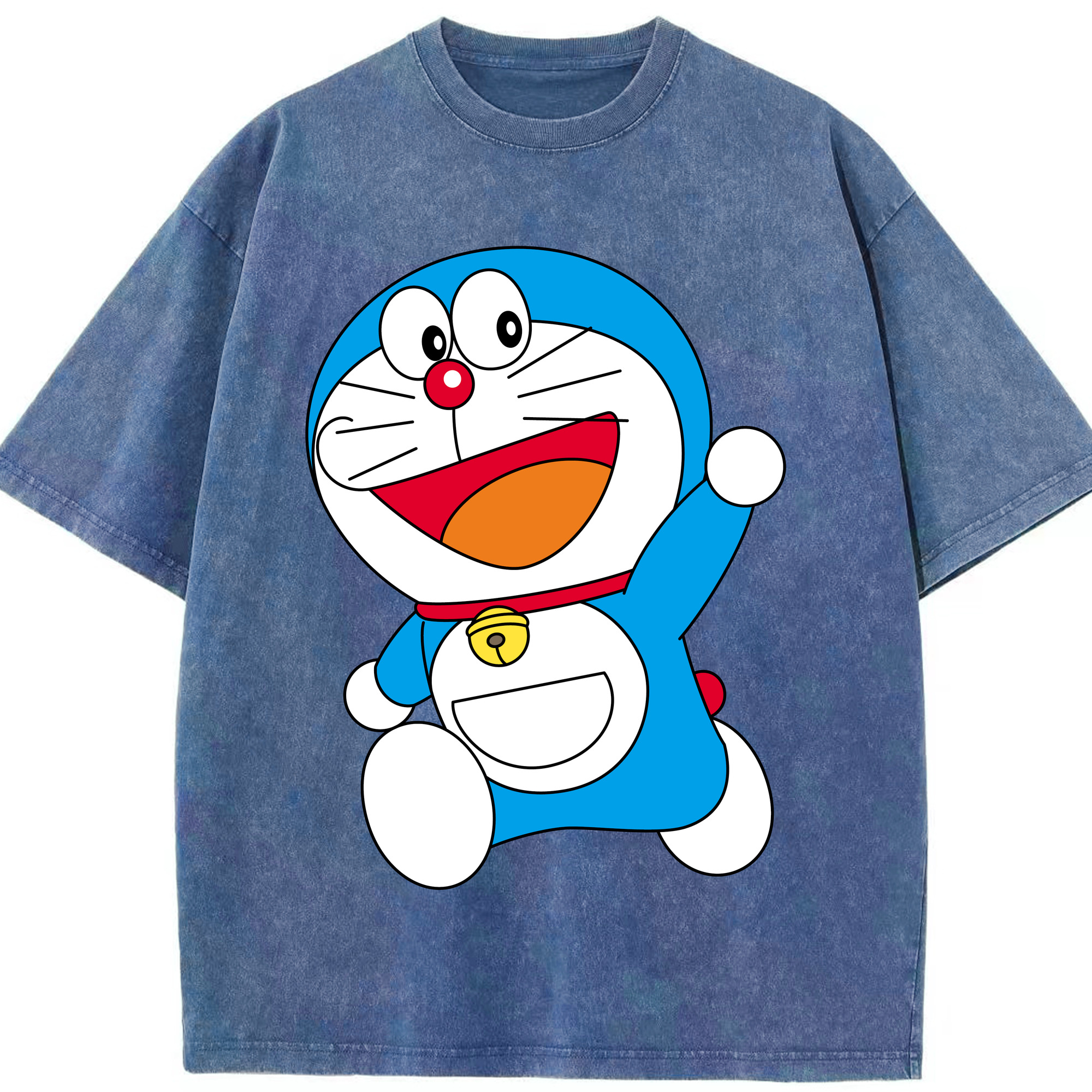 （画像用） ドラえもん Doraemon 綿100% ヴィンテージ風 半袖Tシャツ（フロントプリント）