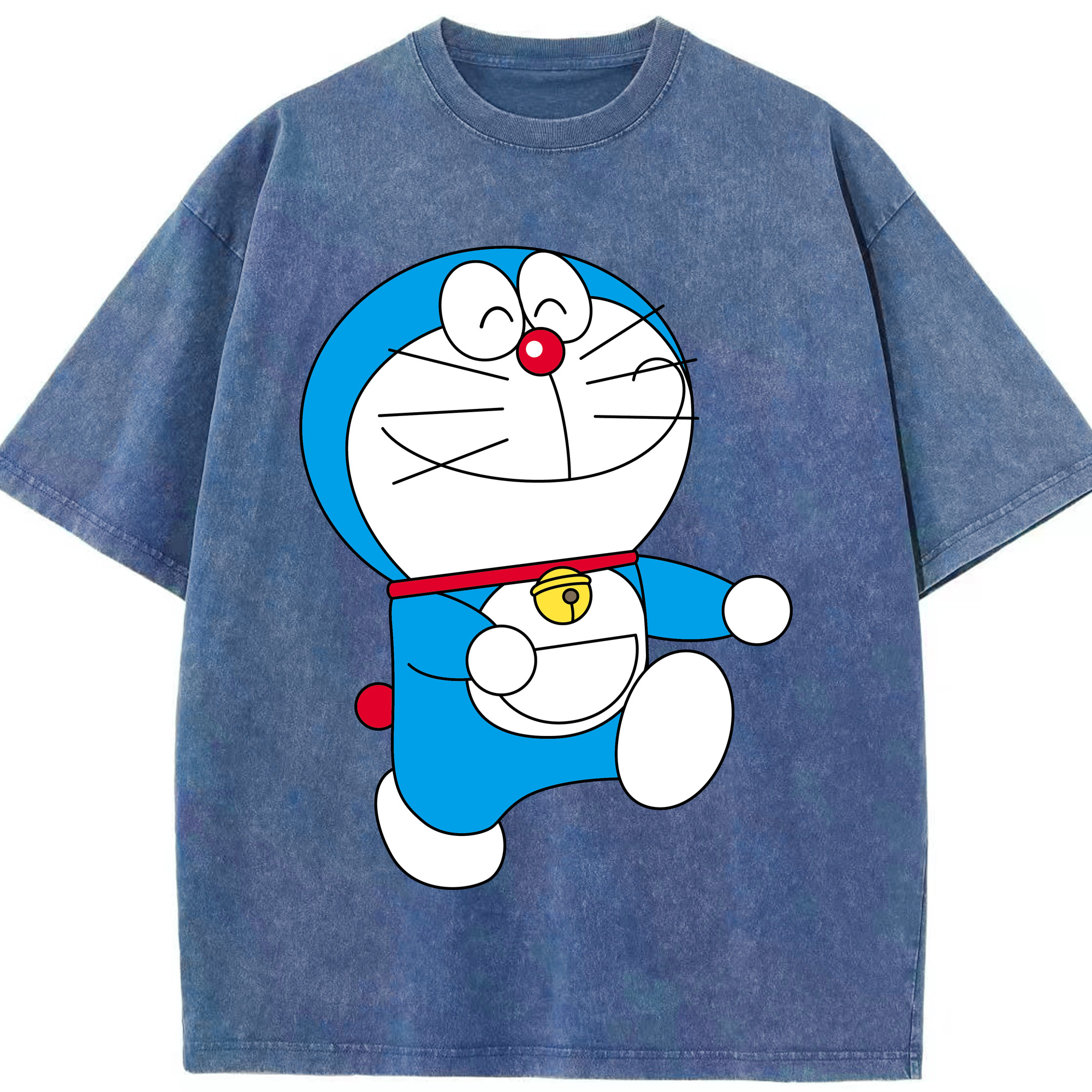 （画像用） ドラえもん Doraemon 綿100% ヴィンテージ風 半袖Tシャツ（フロントプリント）