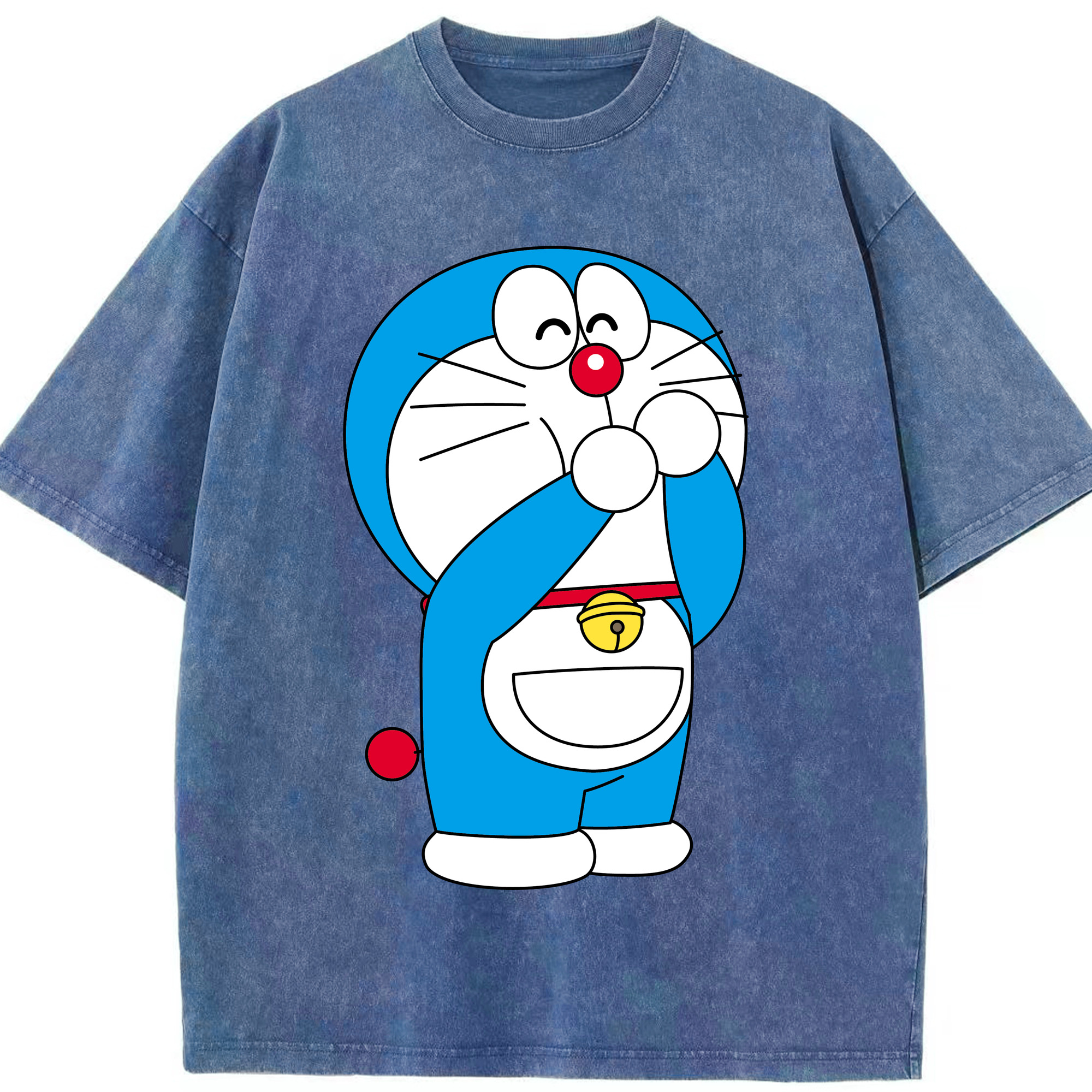 （画像用） ドラえもん Doraemon 綿100% ヴィンテージ風 半袖Tシャツ（フロントプリント）