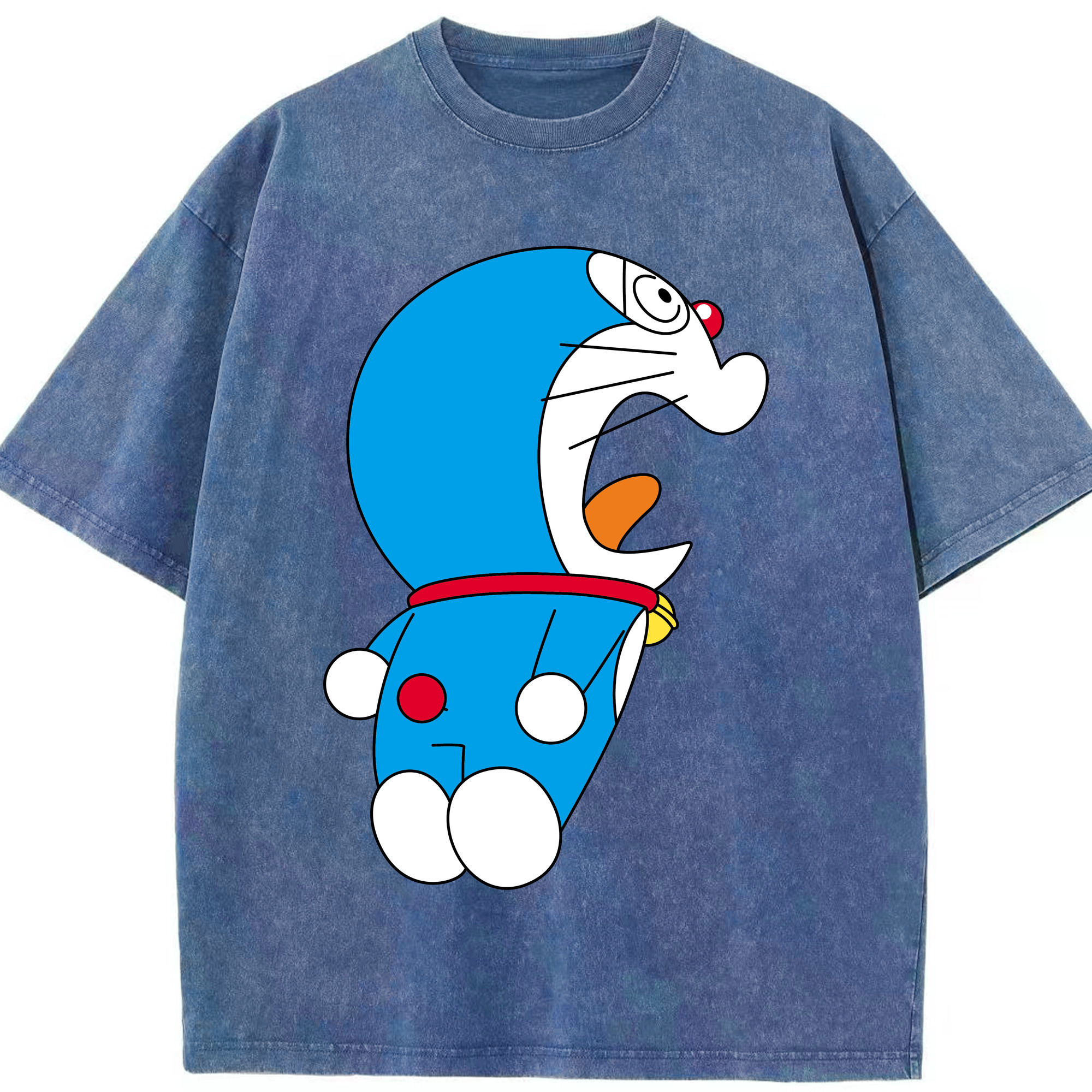 （画像用） ドラえもん Doraemon 綿100% ヴィンテージ風 半袖Tシャツ（フロントプリント）