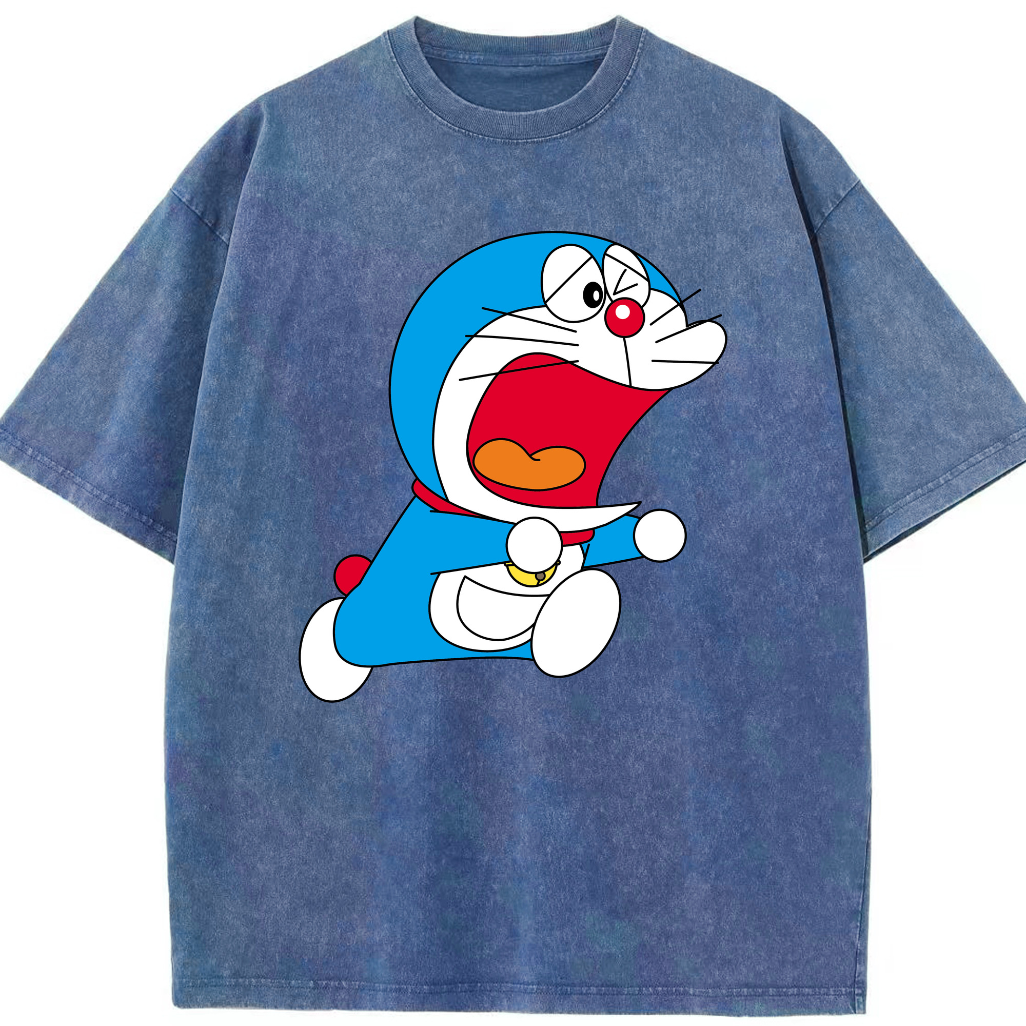 （画像用） ドラえもん Doraemon 綿100% ヴィンテージ風 半袖Tシャツ（フロントプリント）