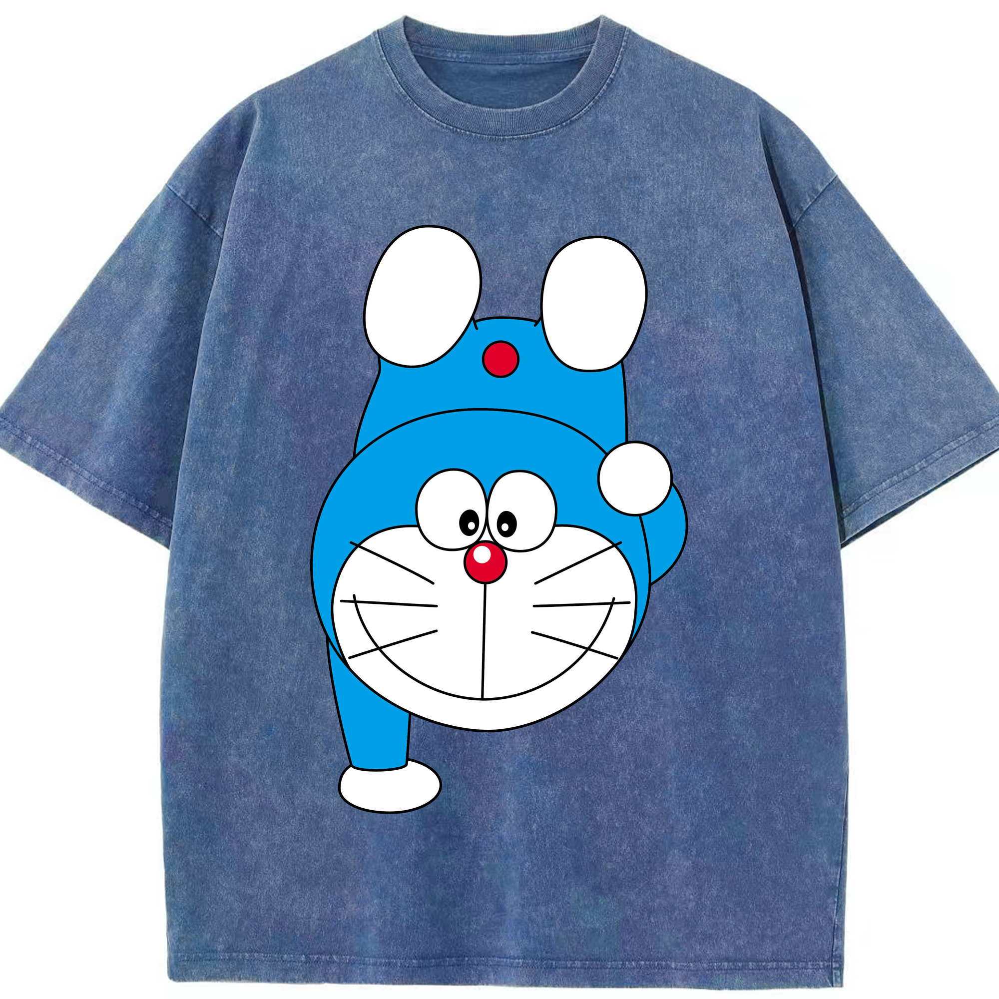 （画像用） ドラえもん Doraemon 綿100% ヴィンテージ風 半袖Tシャツ（フロントプリント）