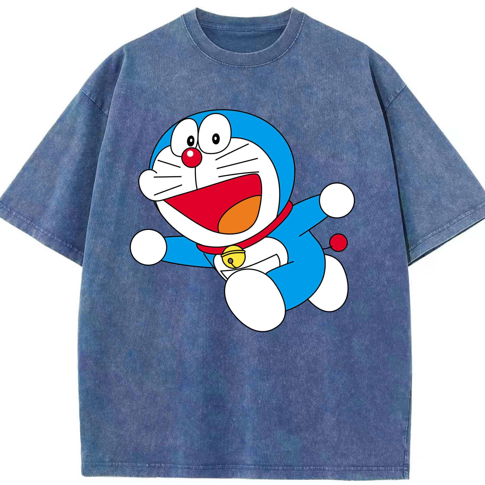 （画像用） ドラえもん Doraemon 綿100% ヴィンテージ風 半袖Tシャツ（フロントプリント）