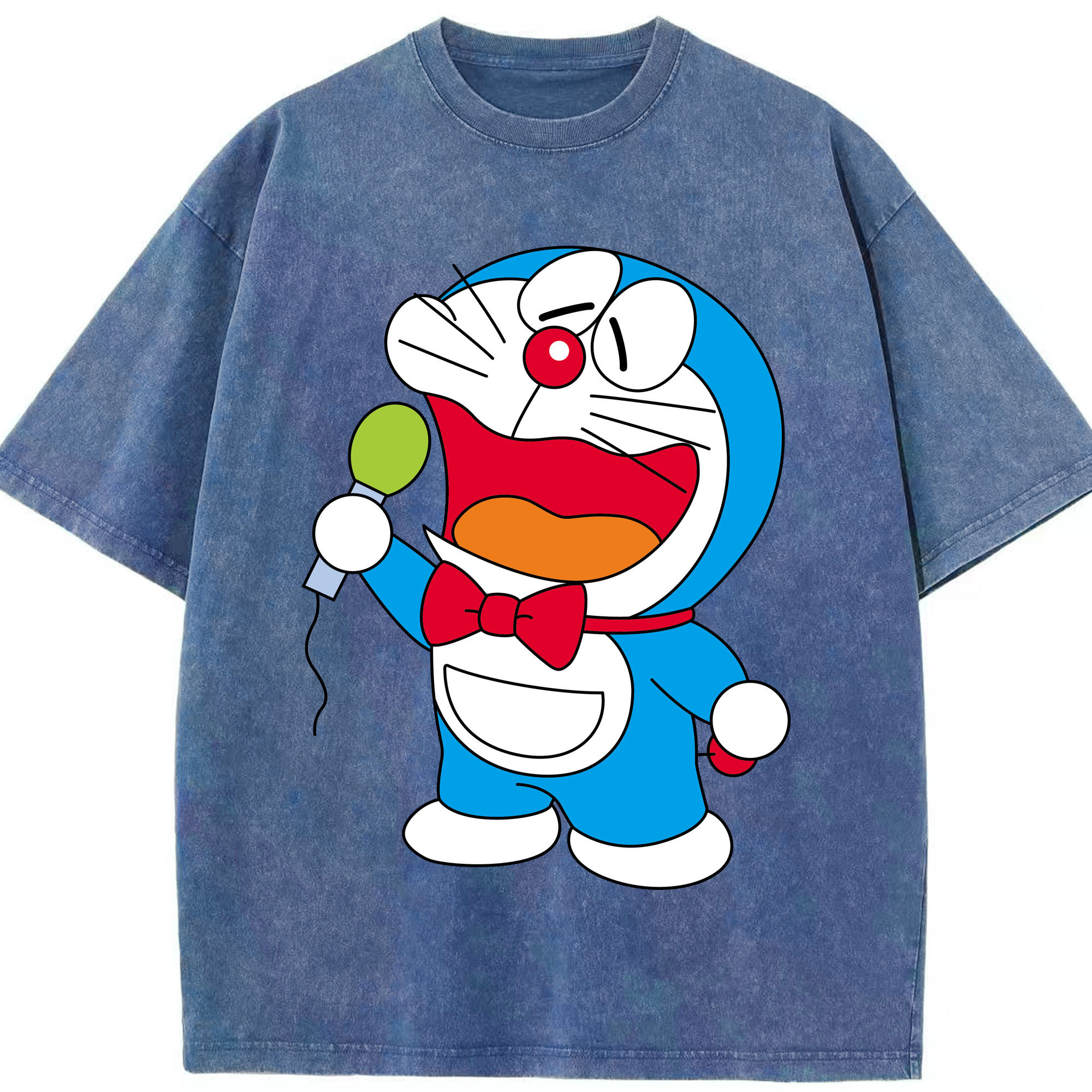 （画像用） ドラえもん Doraemon 綿100% ヴィンテージ風 半袖Tシャツ（フロントプリント）