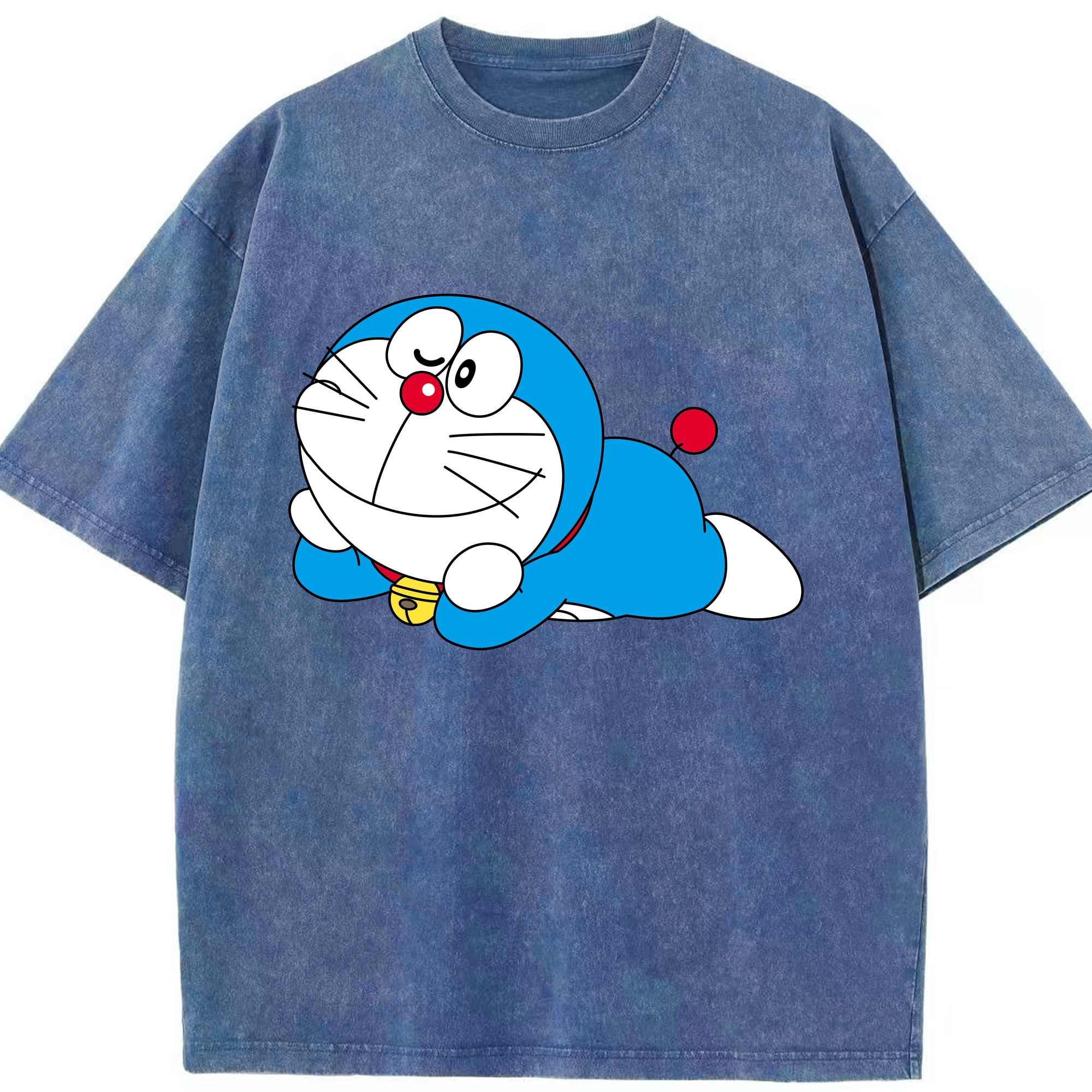 （画像用） ドラえもん Doraemon 綿100% ヴィンテージ風 半袖Tシャツ（フロントプリント）