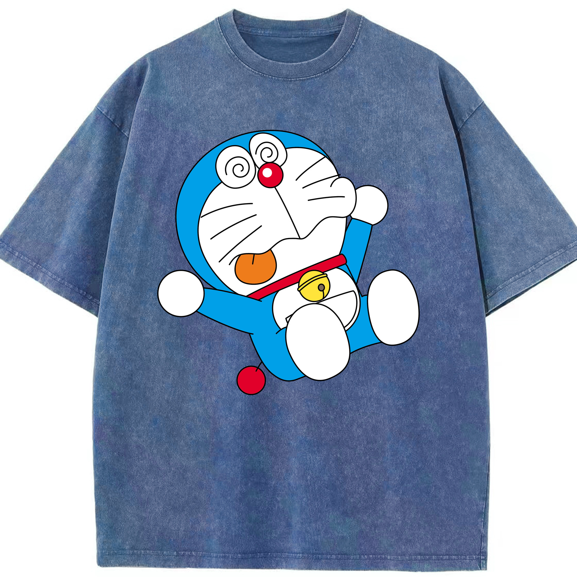 （画像用） ドラえもん Doraemon 綿100% ヴィンテージ風 半袖Tシャツ（フロントプリント）