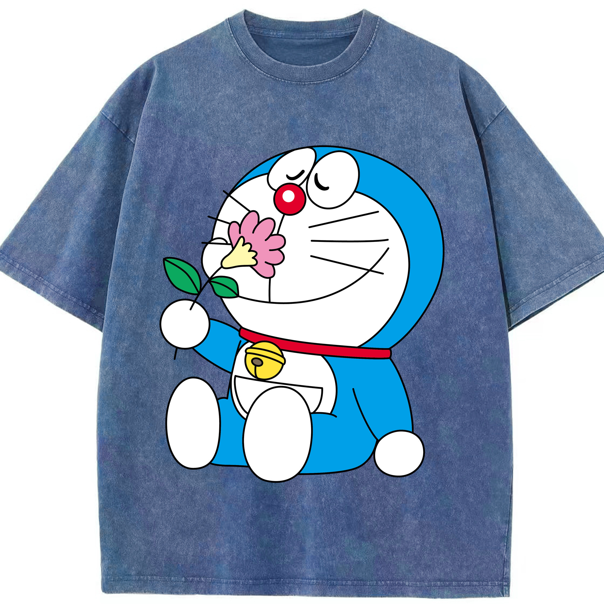 （画像用） ドラえもん Doraemon 綿100% ヴィンテージ風 半袖Tシャツ（フロントプリント）