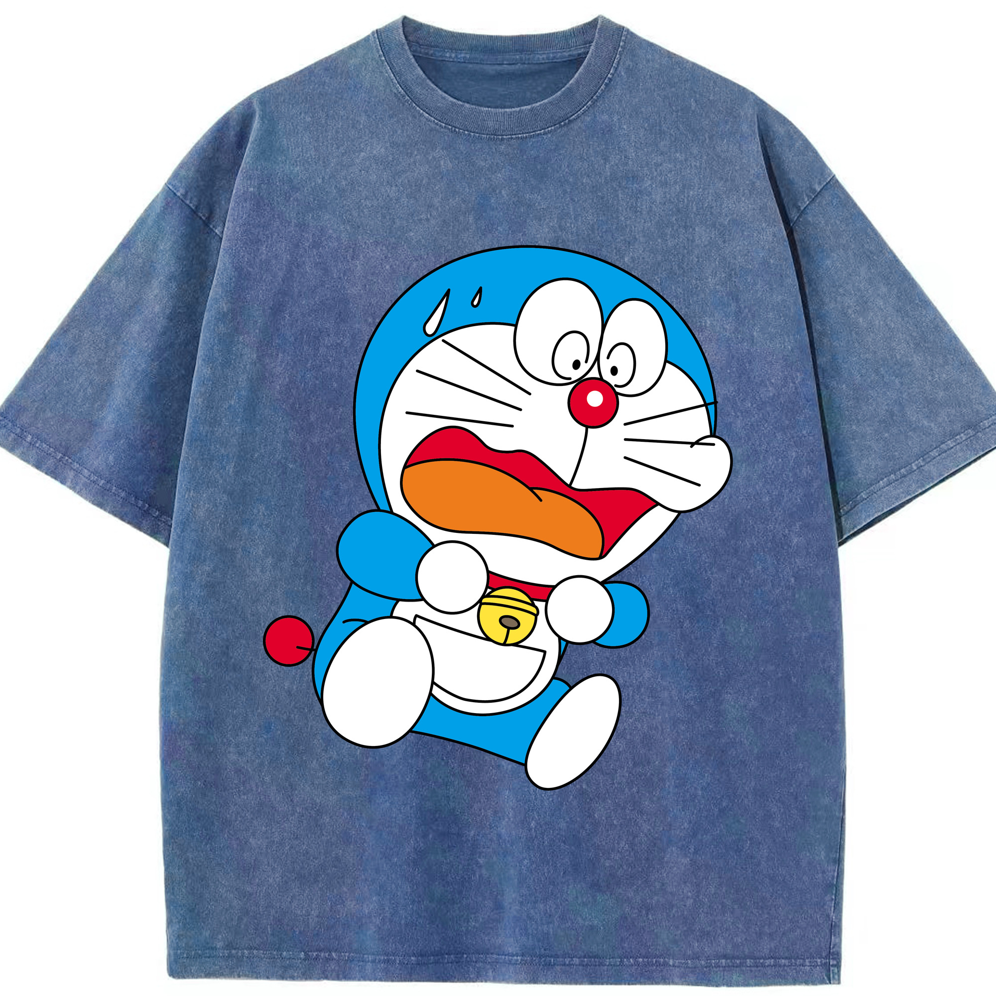 （画像用） ドラえもん Doraemon 綿100% ヴィンテージ風 半袖Tシャツ（フロントプリント）
