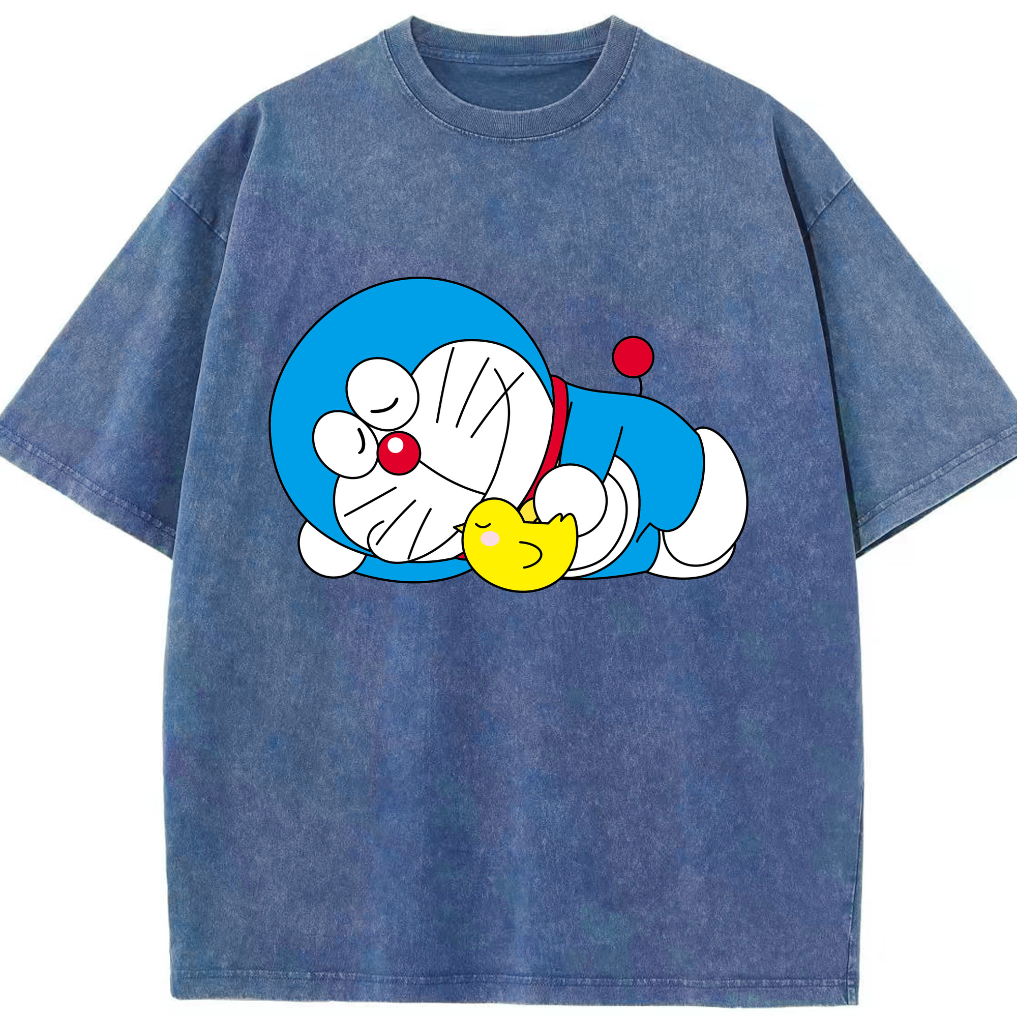 （画像用） ドラえもん Doraemon 綿100% ヴィンテージ風 半袖Tシャツ（フロントプリント）