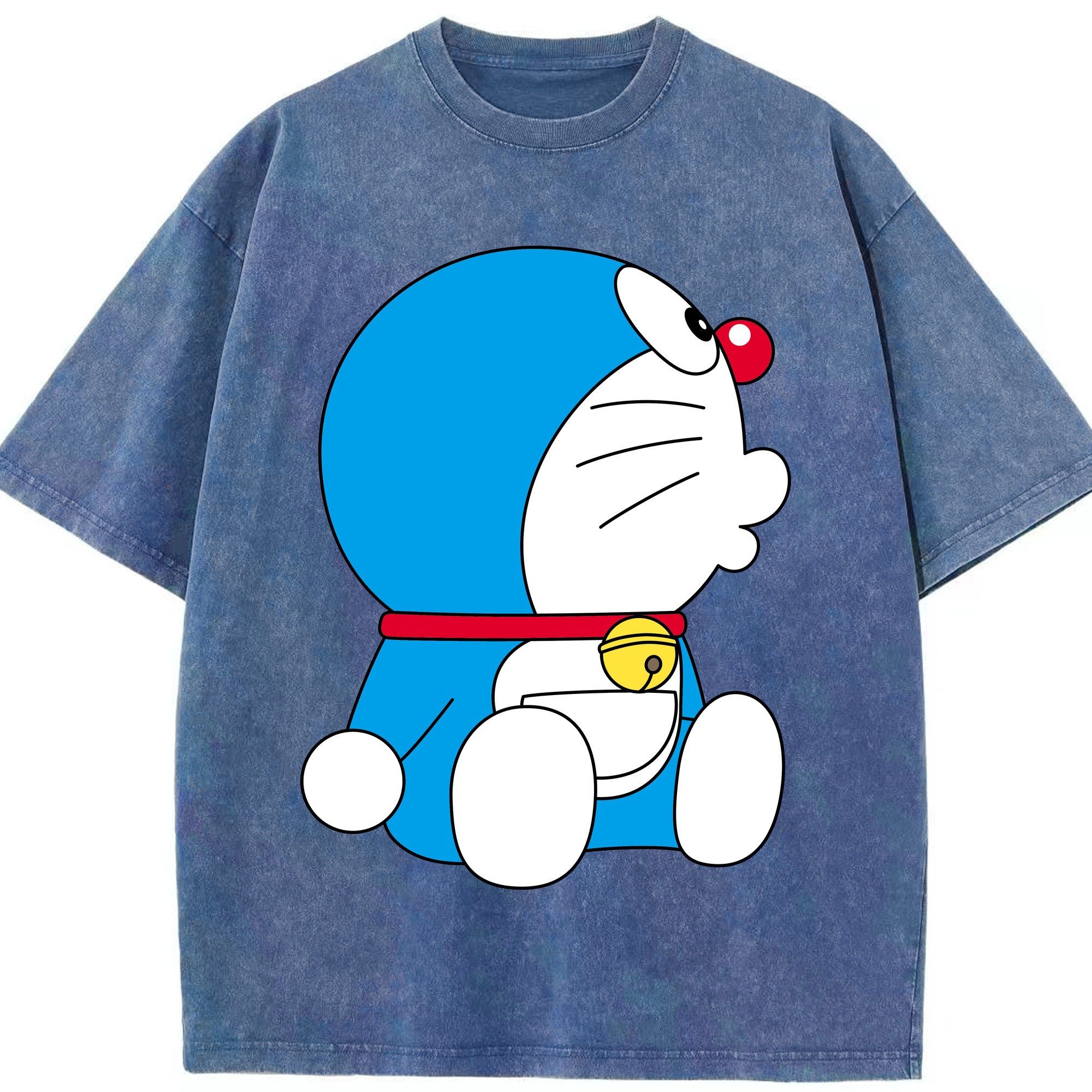 （画像用） ドラえもん Doraemon 綿100% ヴィンテージ風 半袖Tシャツ（フロントプリント）