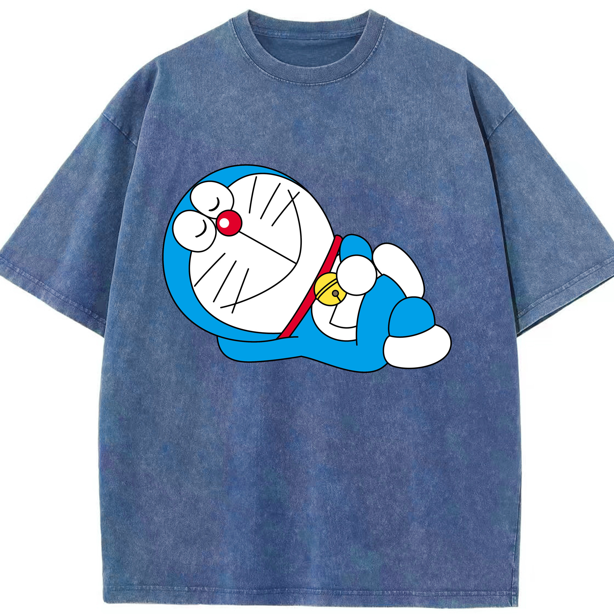 （画像用） ドラえもん Doraemon 綿100% ヴィンテージ風 半袖Tシャツ（フロントプリント）