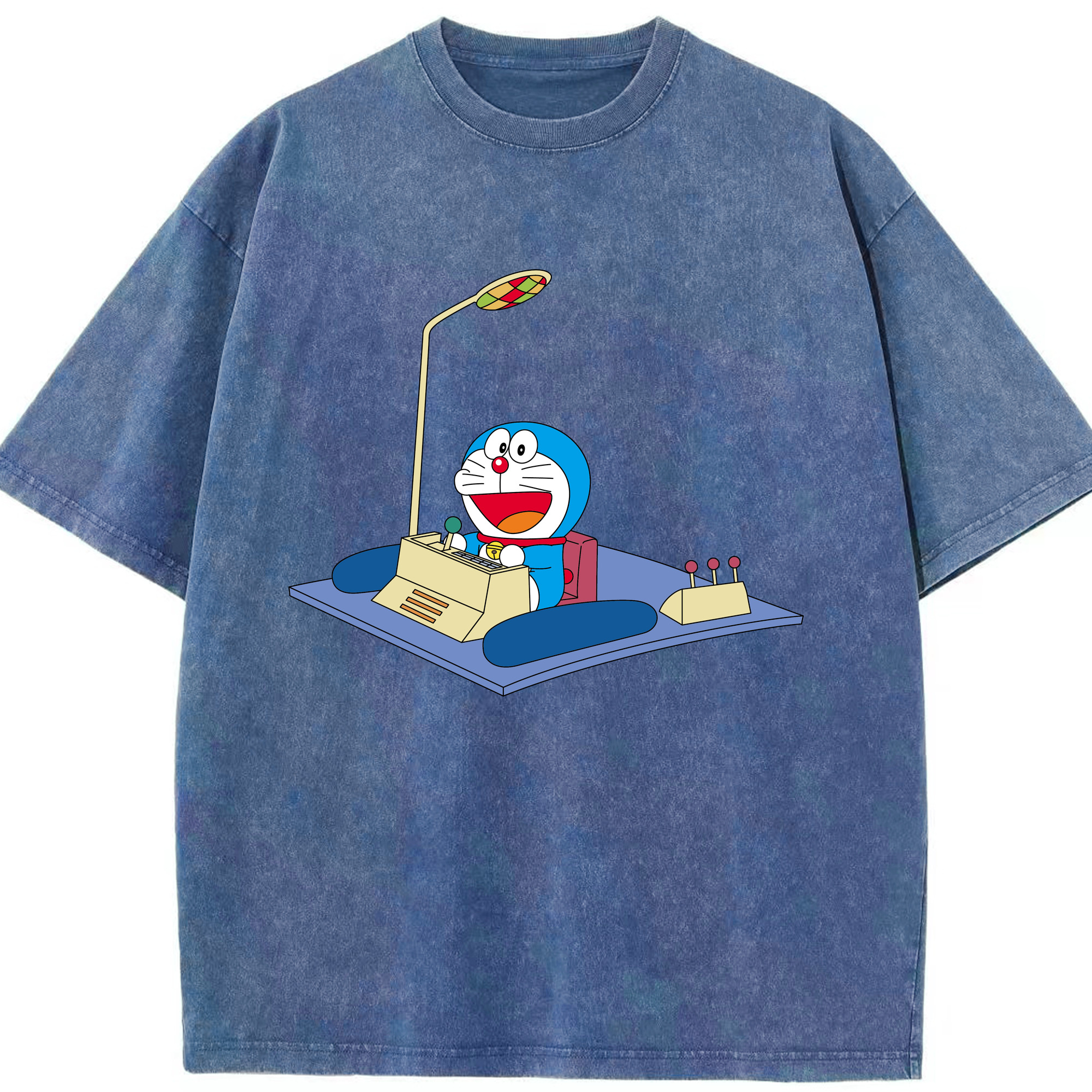 （画像用） ドラえもん Doraemon 綿100% ヴィンテージ風 半袖Tシャツ（フロントプリント）
