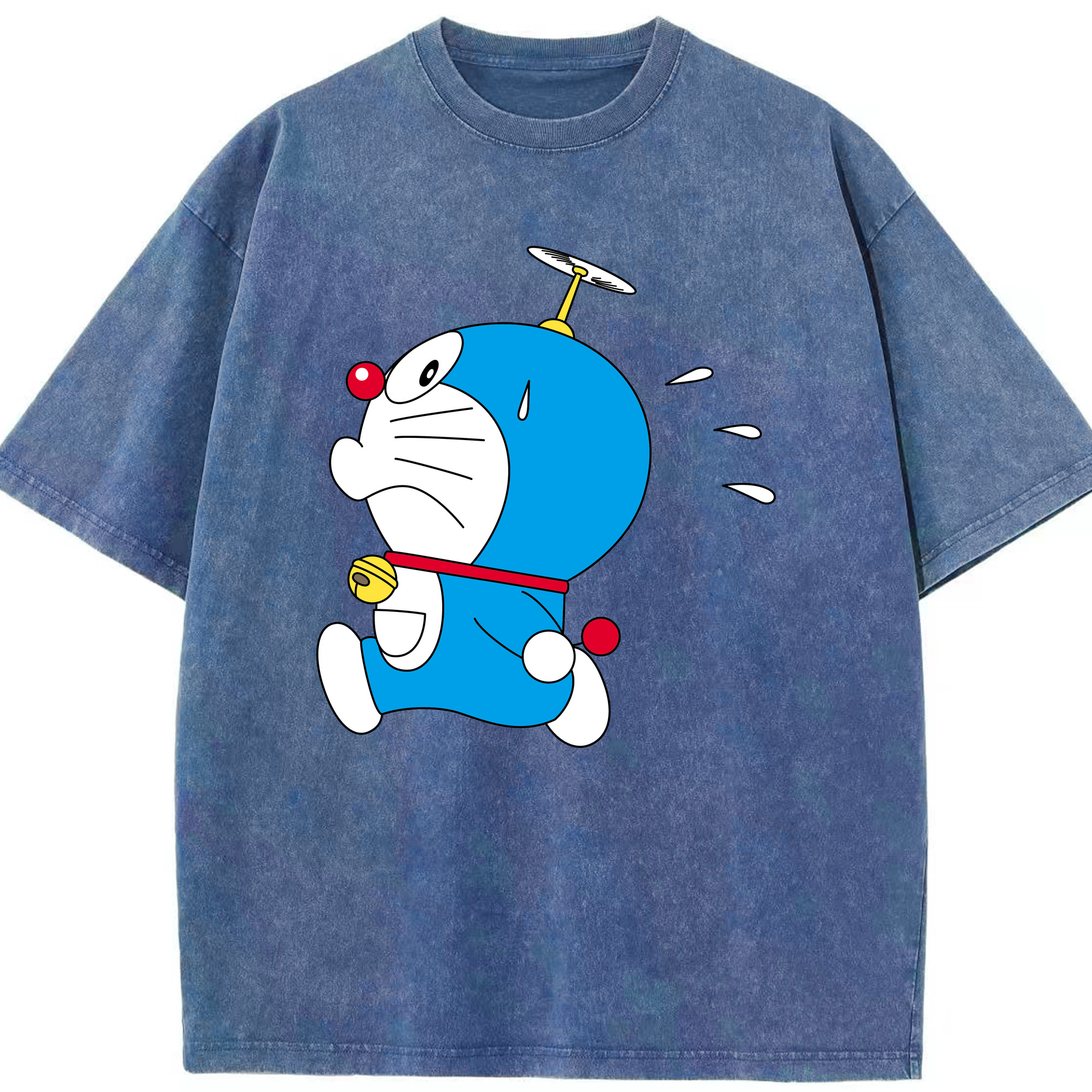 （画像用） ドラえもん Doraemon 綿100% ヴィンテージ風 半袖Tシャツ（フロントプリント）