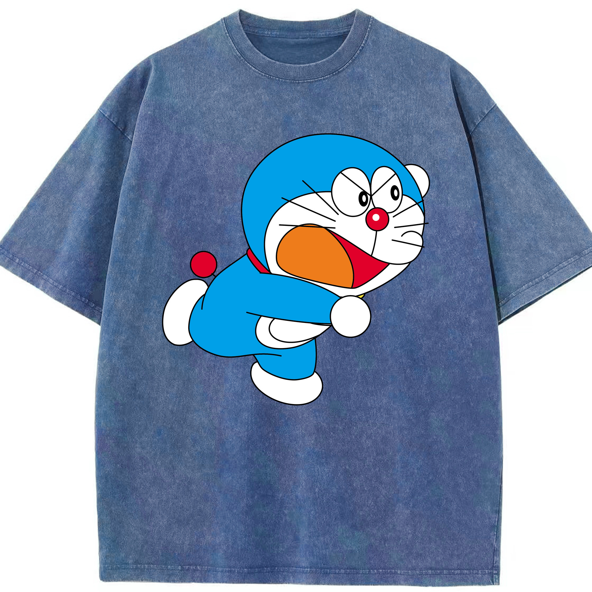 （画像用） ドラえもん Doraemon 綿100% ヴィンテージ風 半袖Tシャツ（フロントプリント）