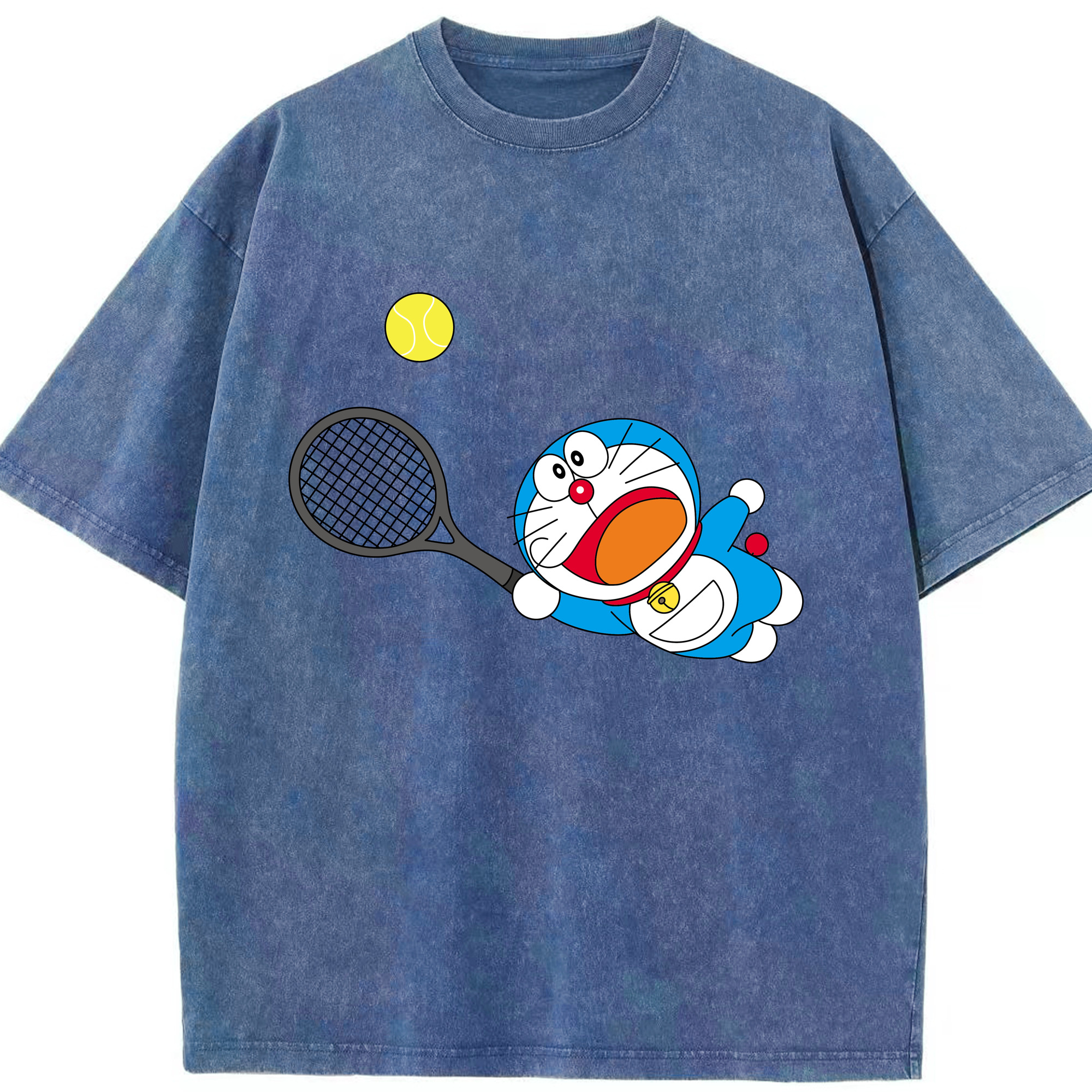 （画像用） ドラえもん Doraemon 綿100% ヴィンテージ風 半袖Tシャツ（フロントプリント）
