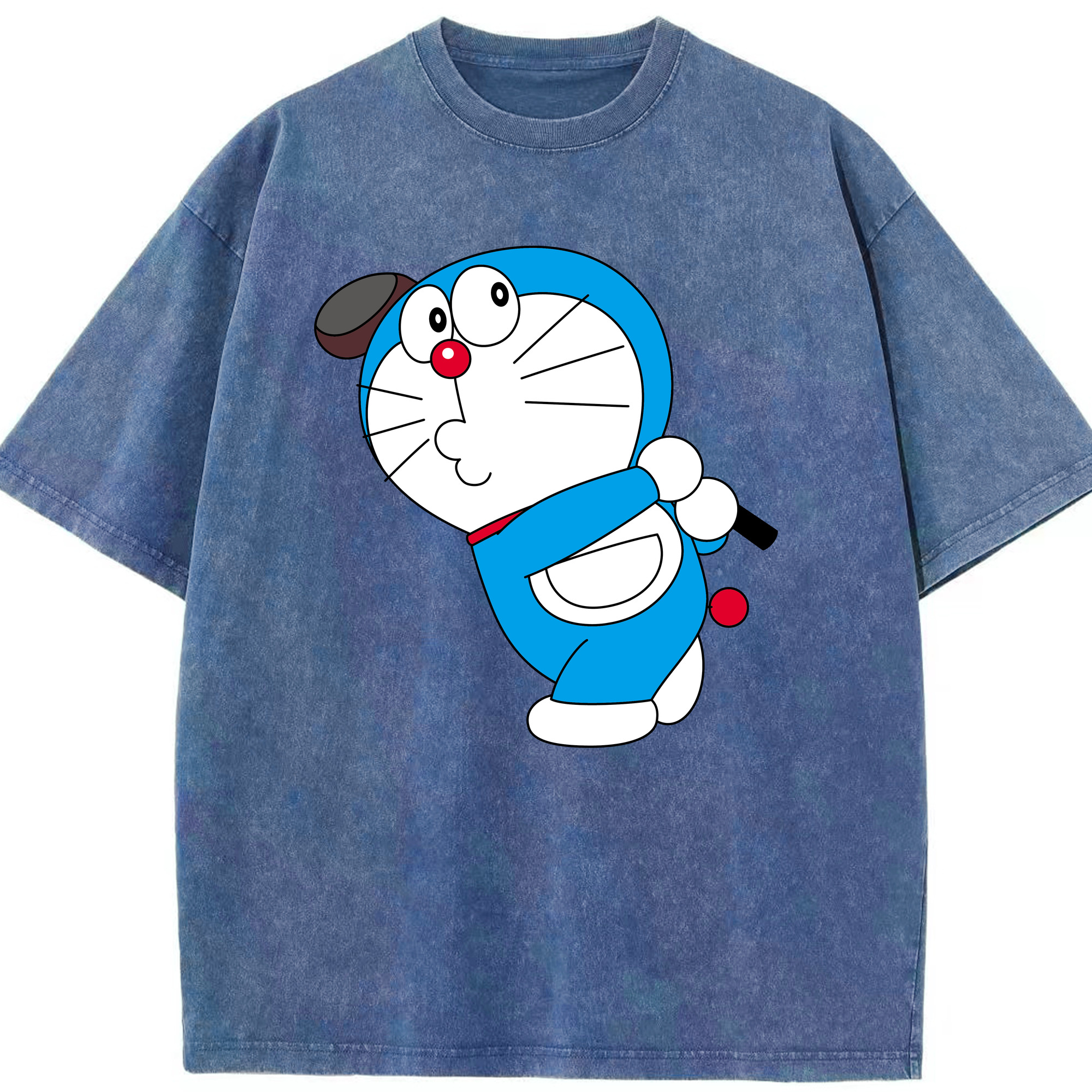 （画像用） ドラえもん Doraemon 綿100% ヴィンテージ風 半袖Tシャツ（フロントプリント）