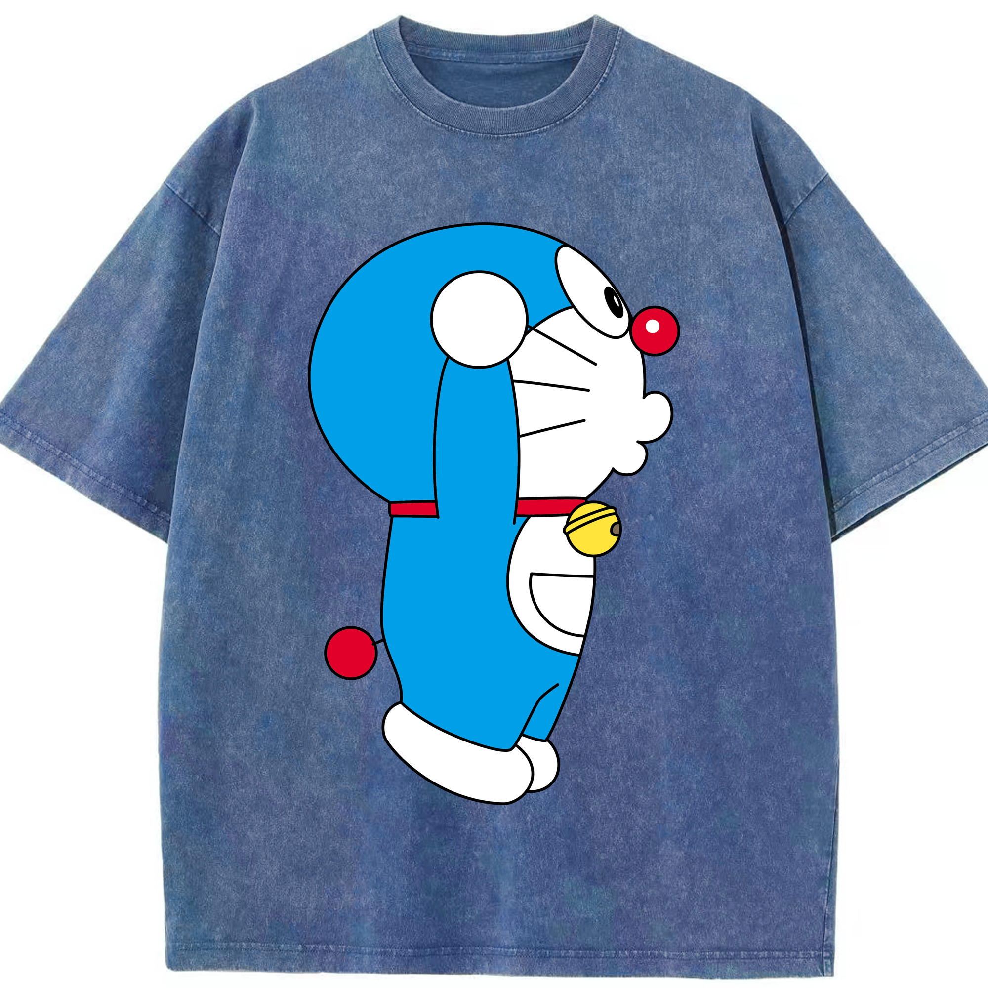 （画像用） ドラえもん Doraemon 綿100% ヴィンテージ風 半袖Tシャツ（フロントプリント）
