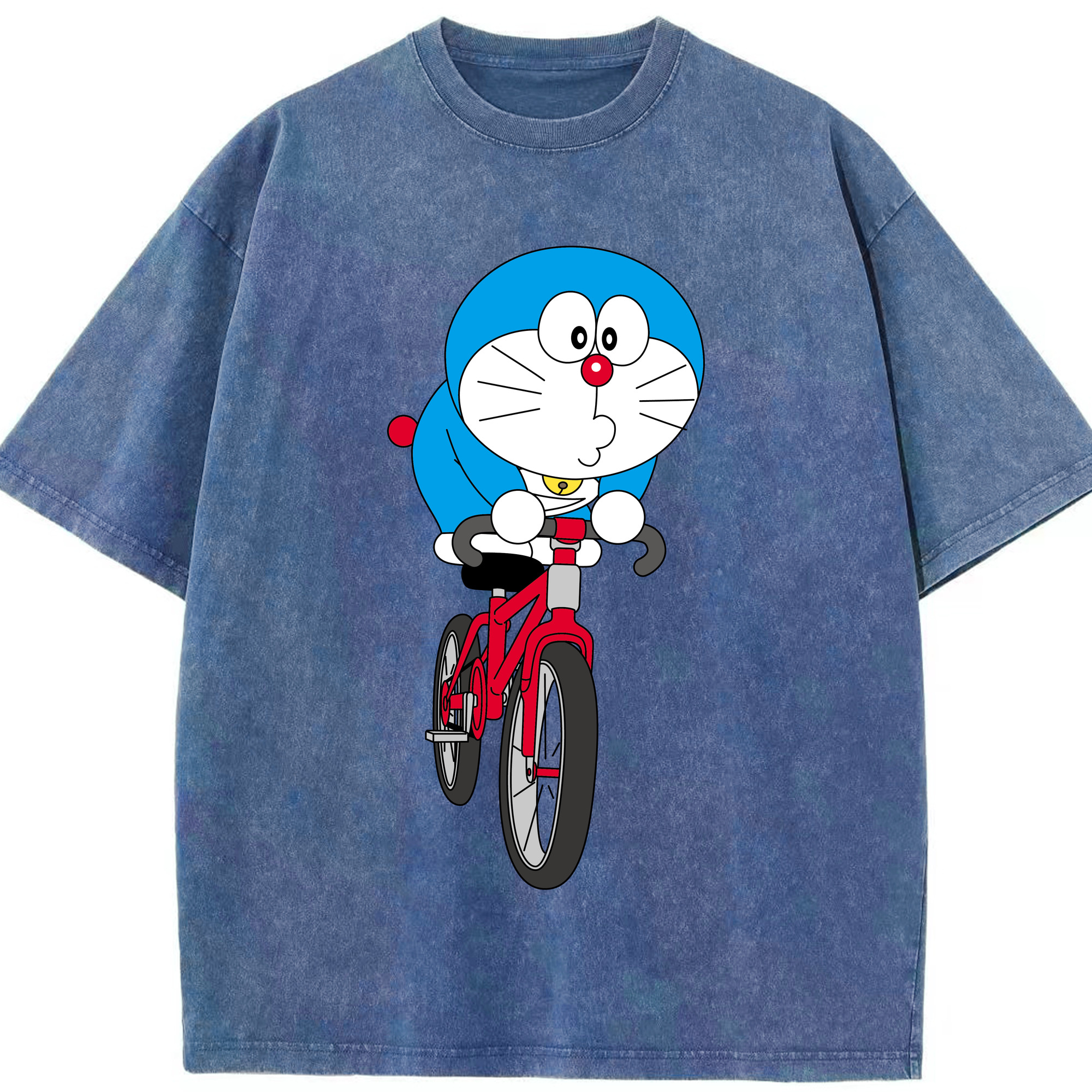 （画像用） ドラえもん Doraemon 綿100% ヴィンテージ風 半袖Tシャツ（フロントプリント）