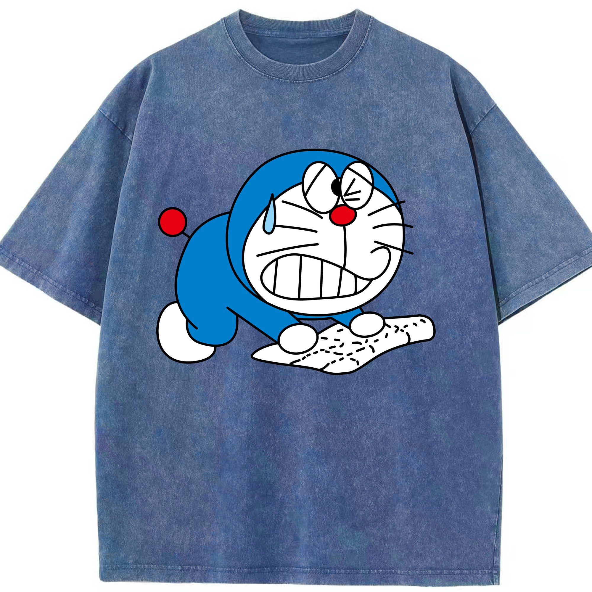 （画像用） ドラえもん Doraemon 綿100% ヴィンテージ風 半袖Tシャツ（フロントプリント）