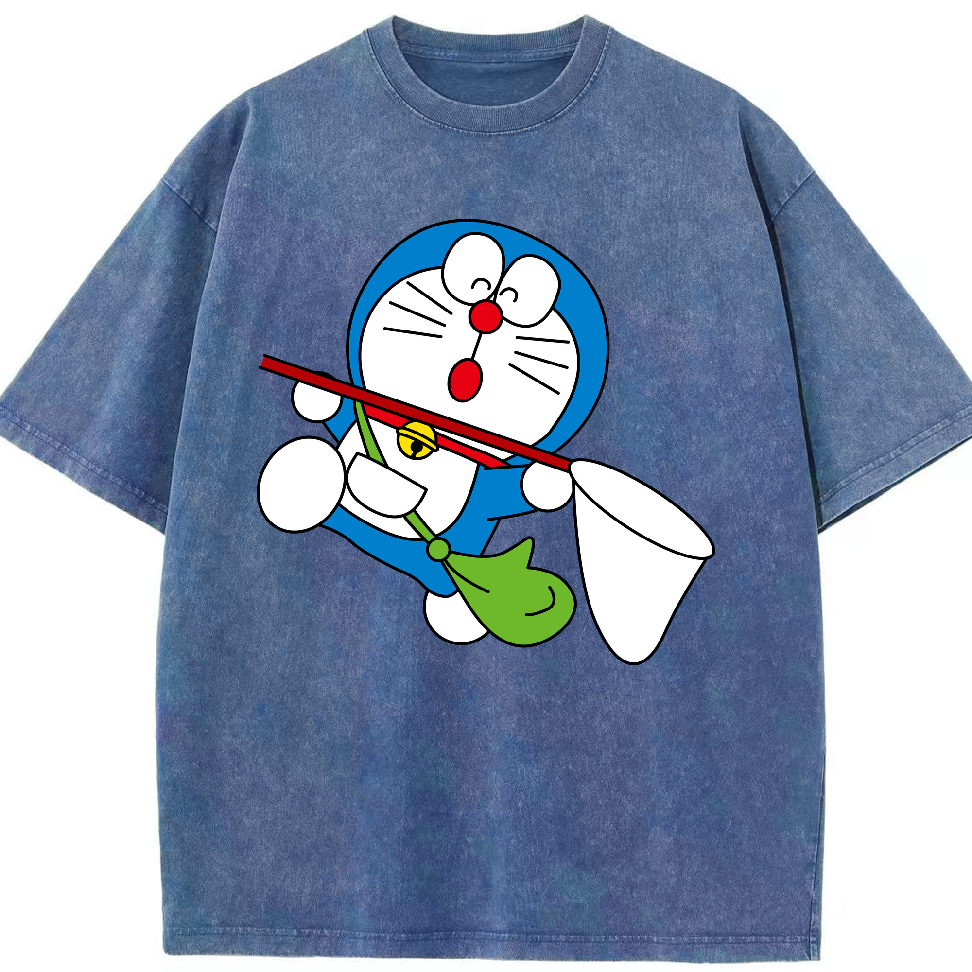 （画像用） ドラえもん Doraemon 綿100% ヴィンテージ風 半袖Tシャツ（フロントプリント）
